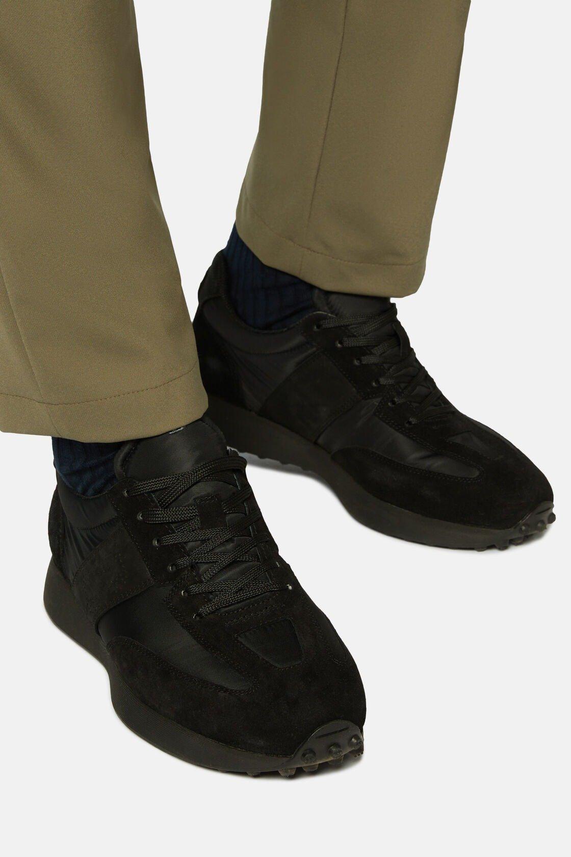 Trainers In Technical Fabric And Leather Black, , large image number 0