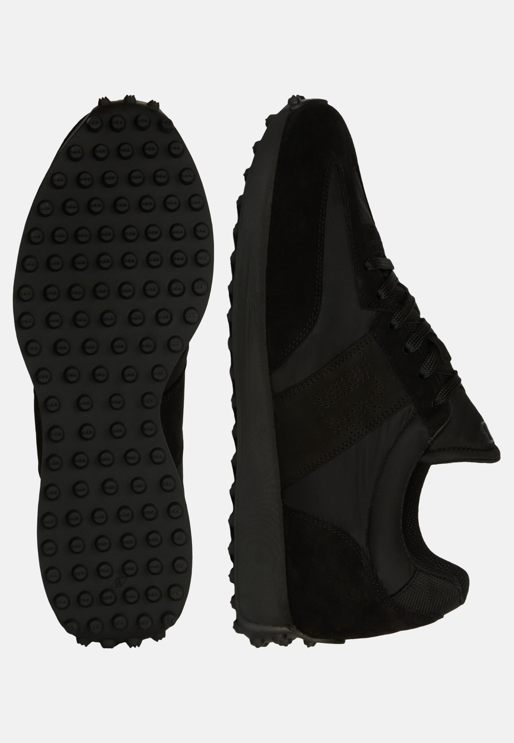 Boggi Milano - Black Trainers In Technical Fabric and Leather