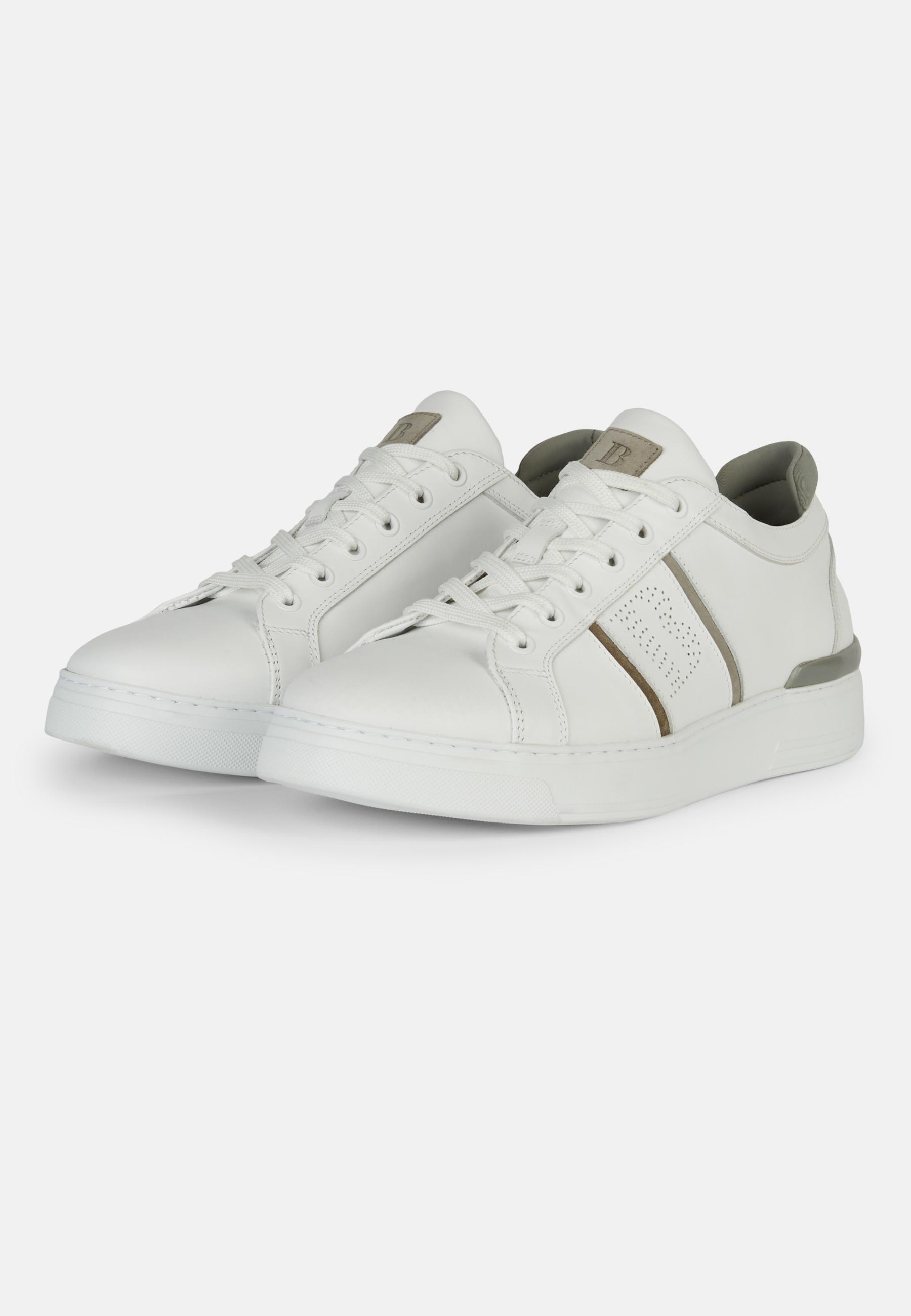 Leather Trainers With Logo White, White, large image number 2