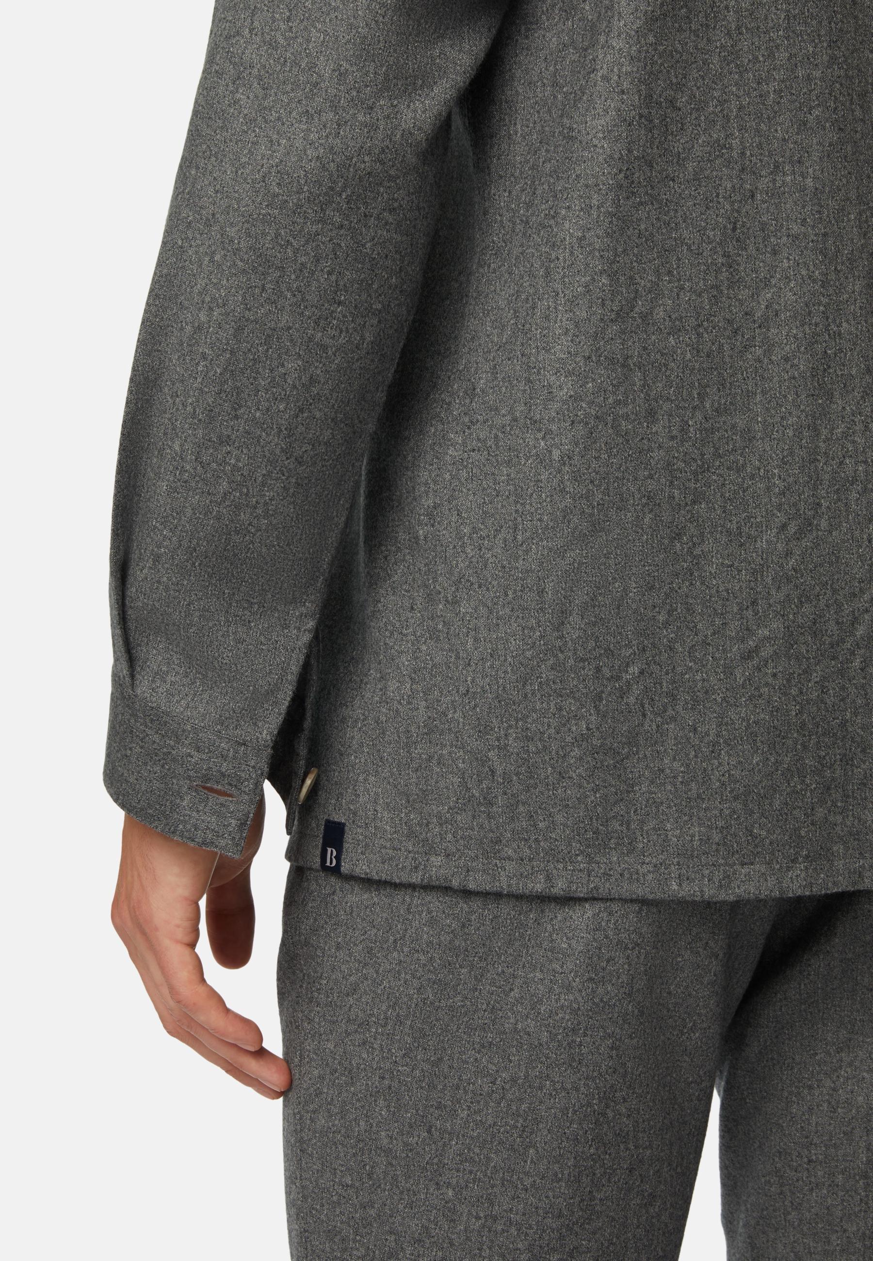 Flannel Overshirt Grey, Grey, large image number 2