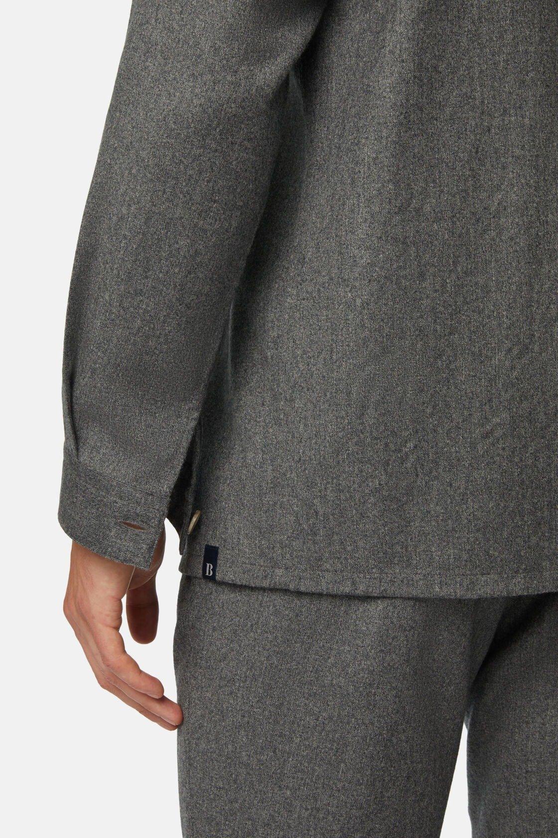 Flannel Overshirt Grey, Grey, large image number 3