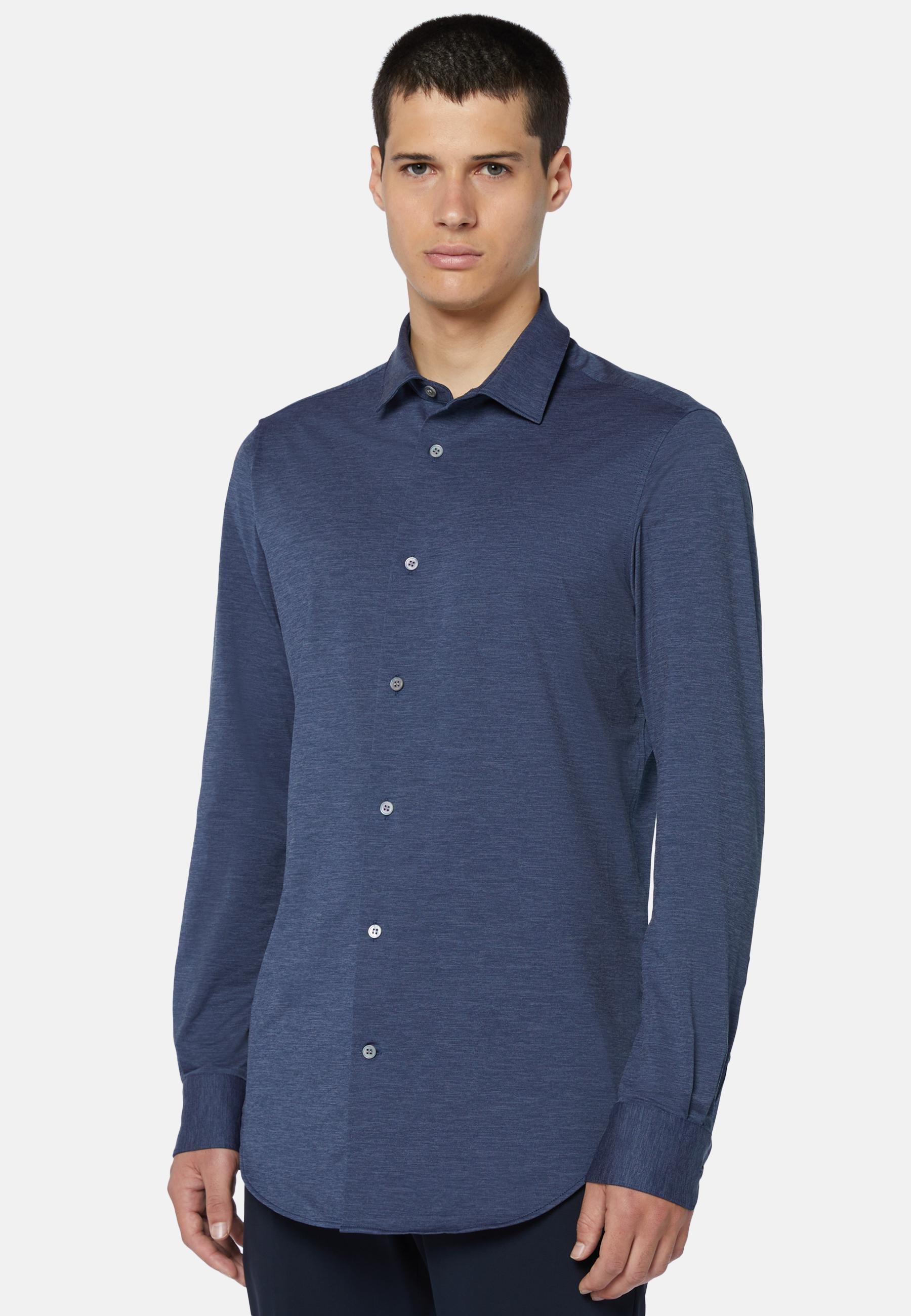 Slim Fit Shirt Navy, Navy blue, medium