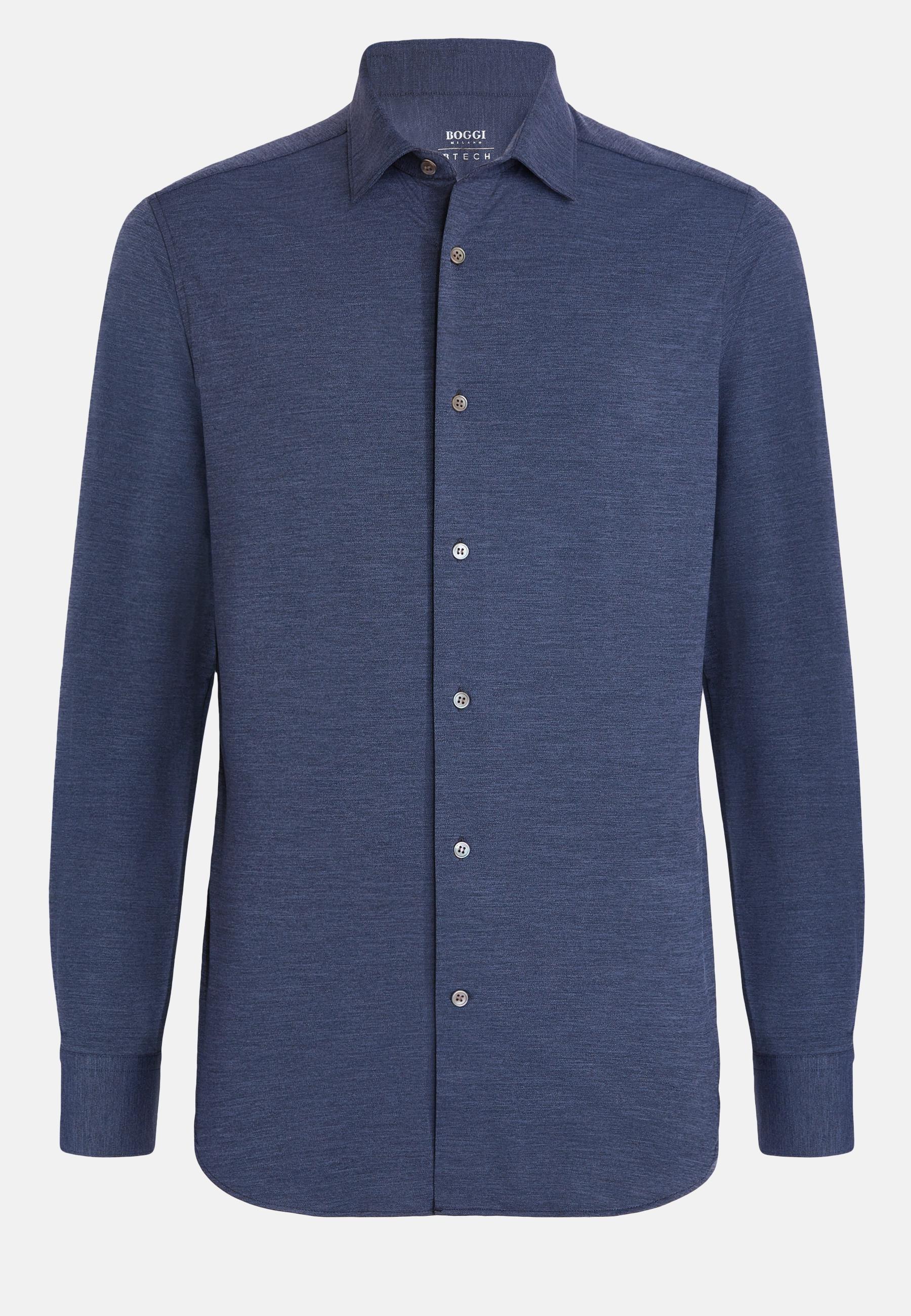 Slim Fit Shirt Navy, Navy blue, large image number 4