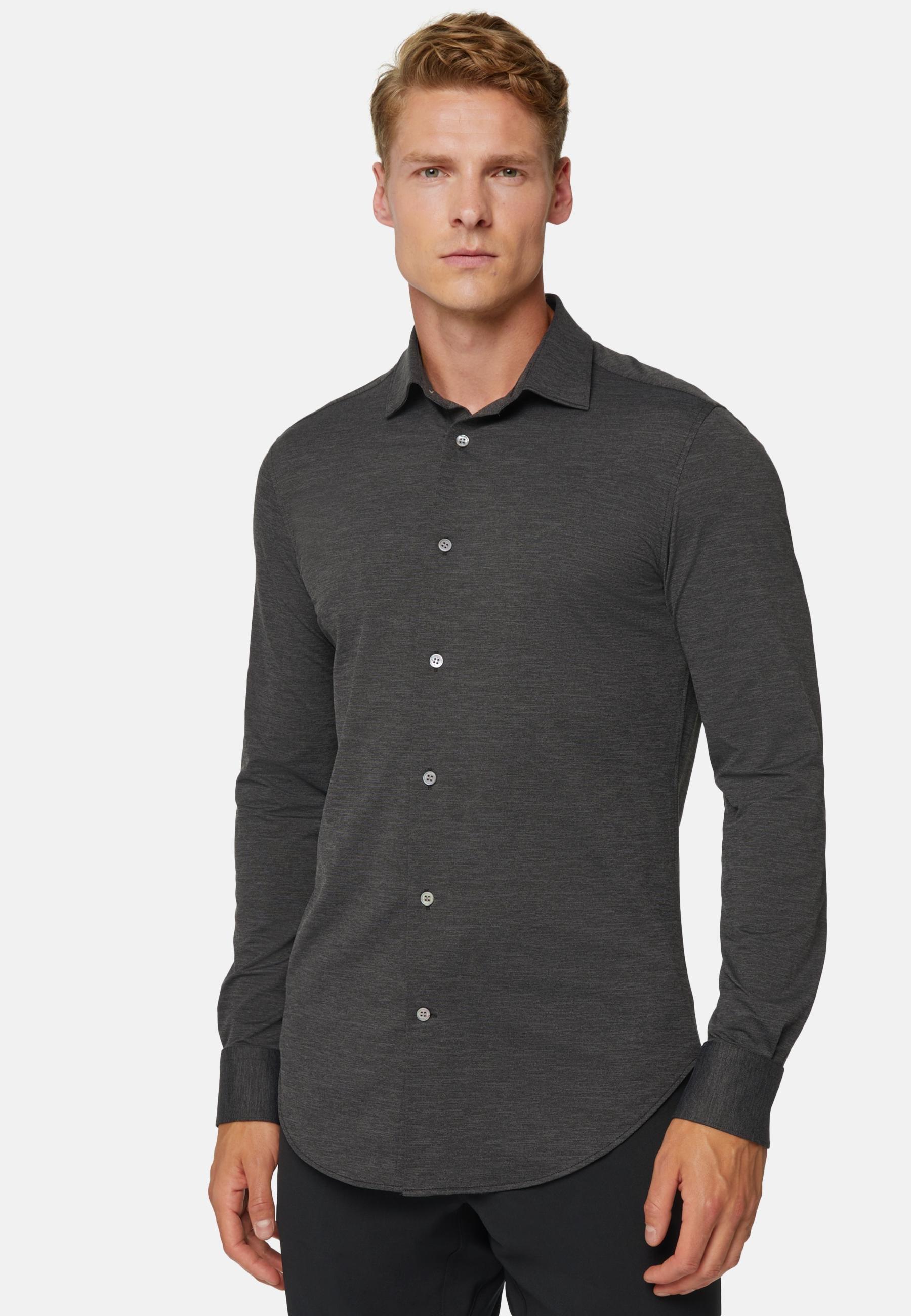 Slim Fit Anthracite Shirt Black, , large image number 0