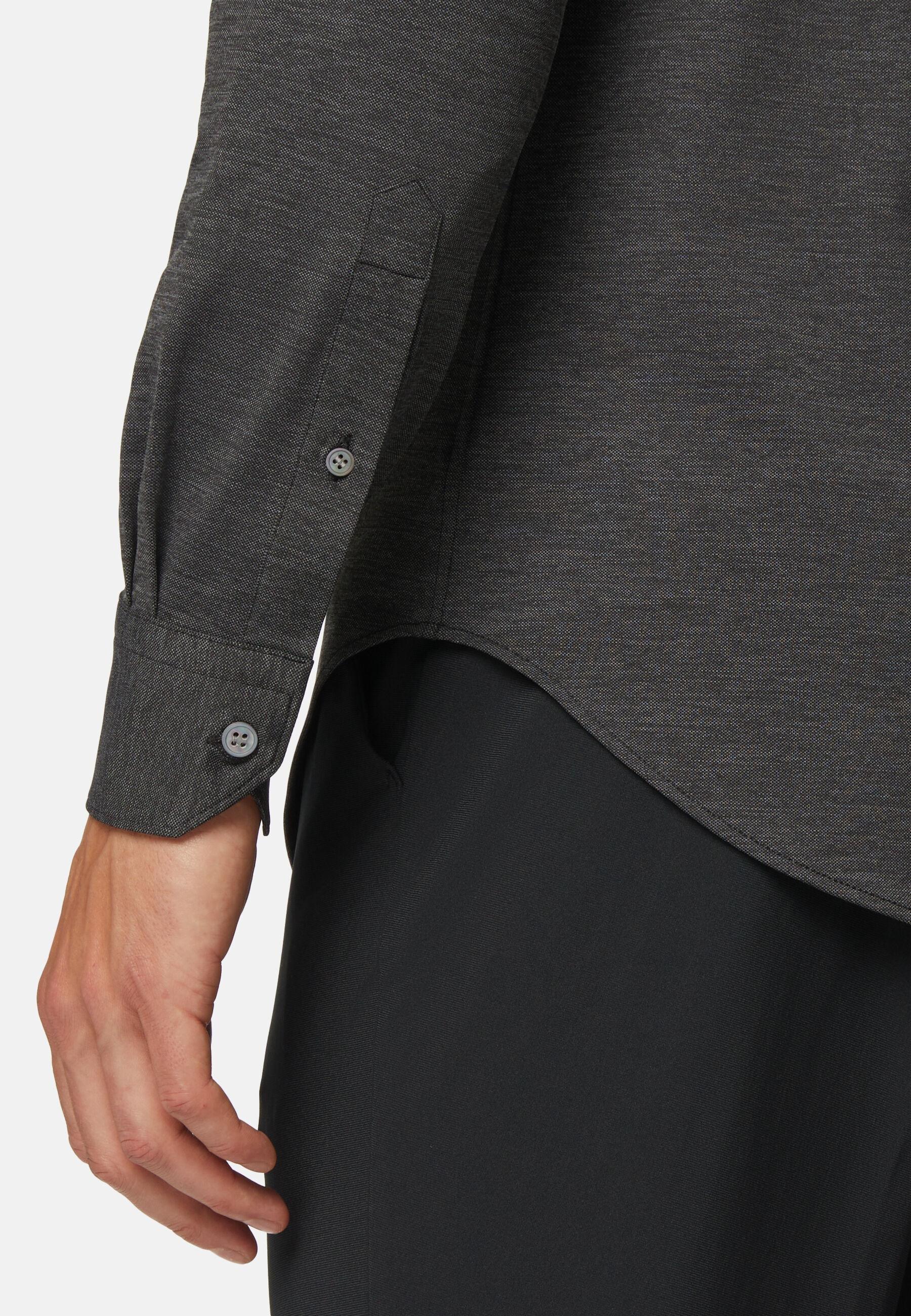 Slim Fit Anthracite Shirt Black, Charcoal, large image number 5