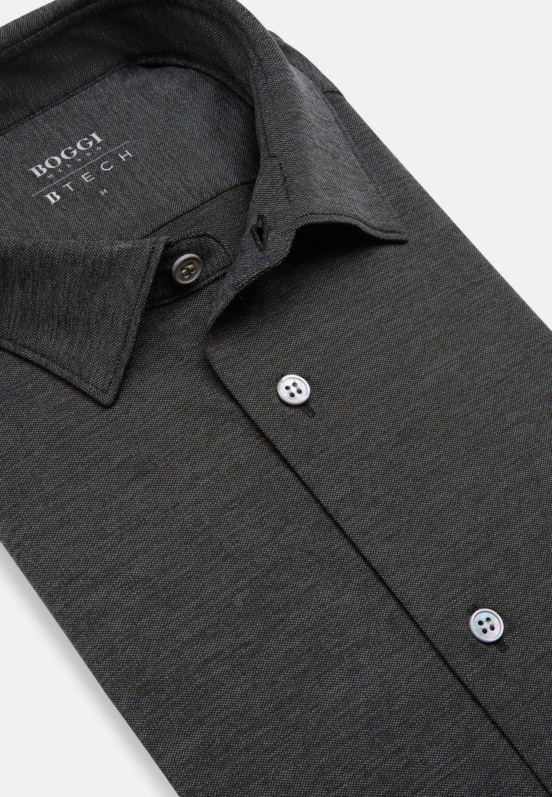 Slim Fit Anthracite Shirt Black, Charcoal, large image number 6