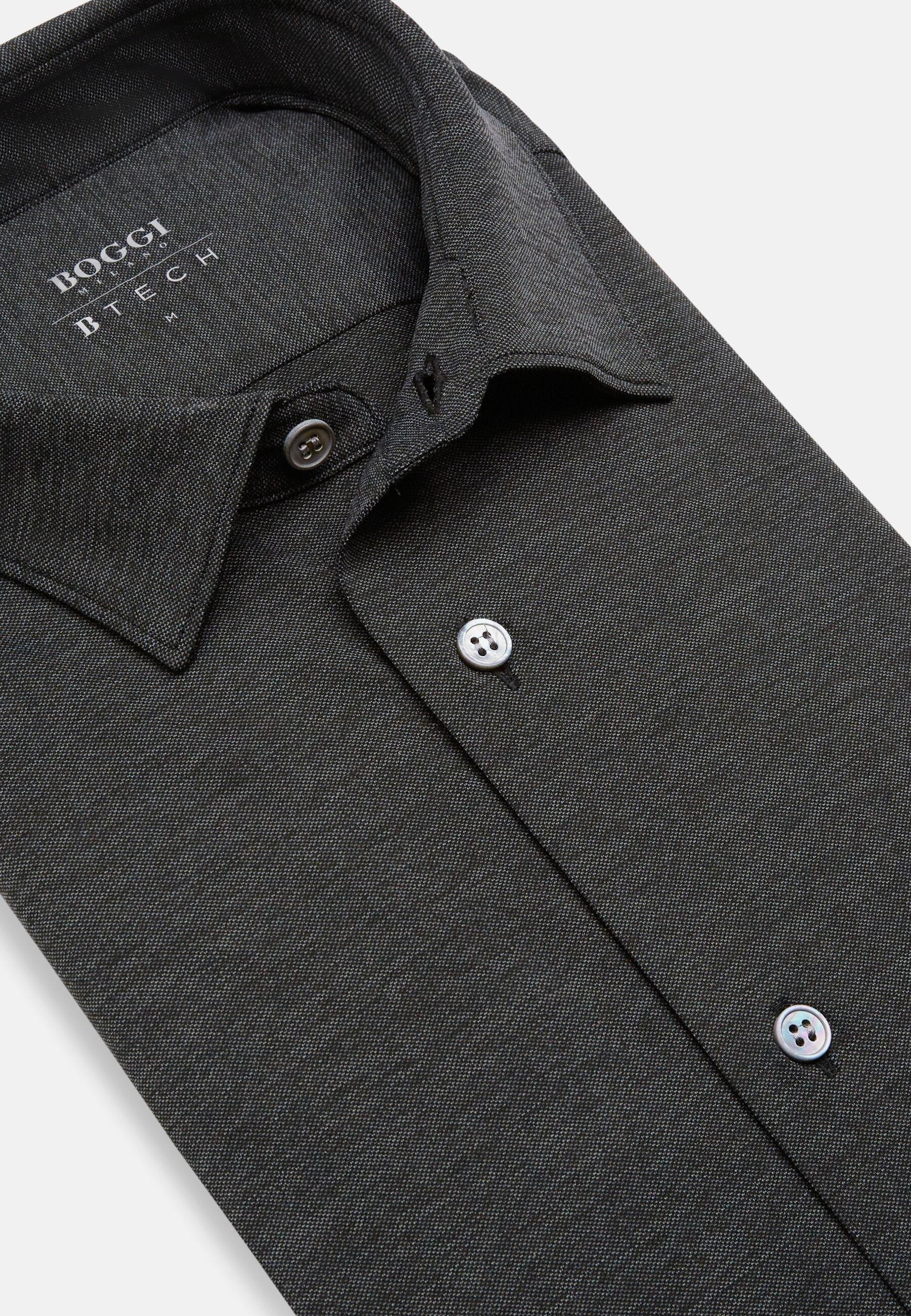 Slim Fit Anthracite Shirt Black, Charcoal, large image number 7