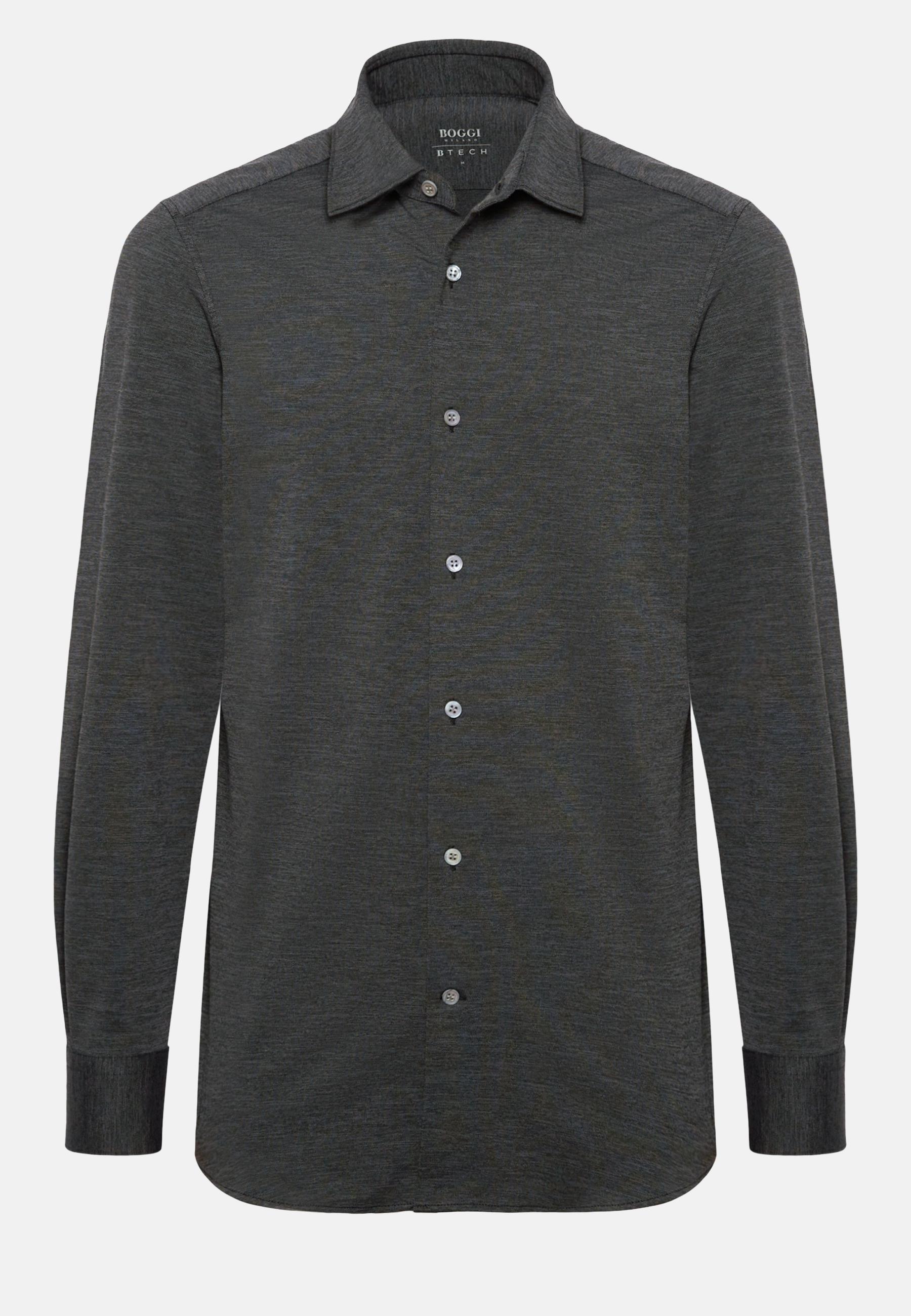 Slim Fit Anthracite Shirt Black, Charcoal, large image number 8