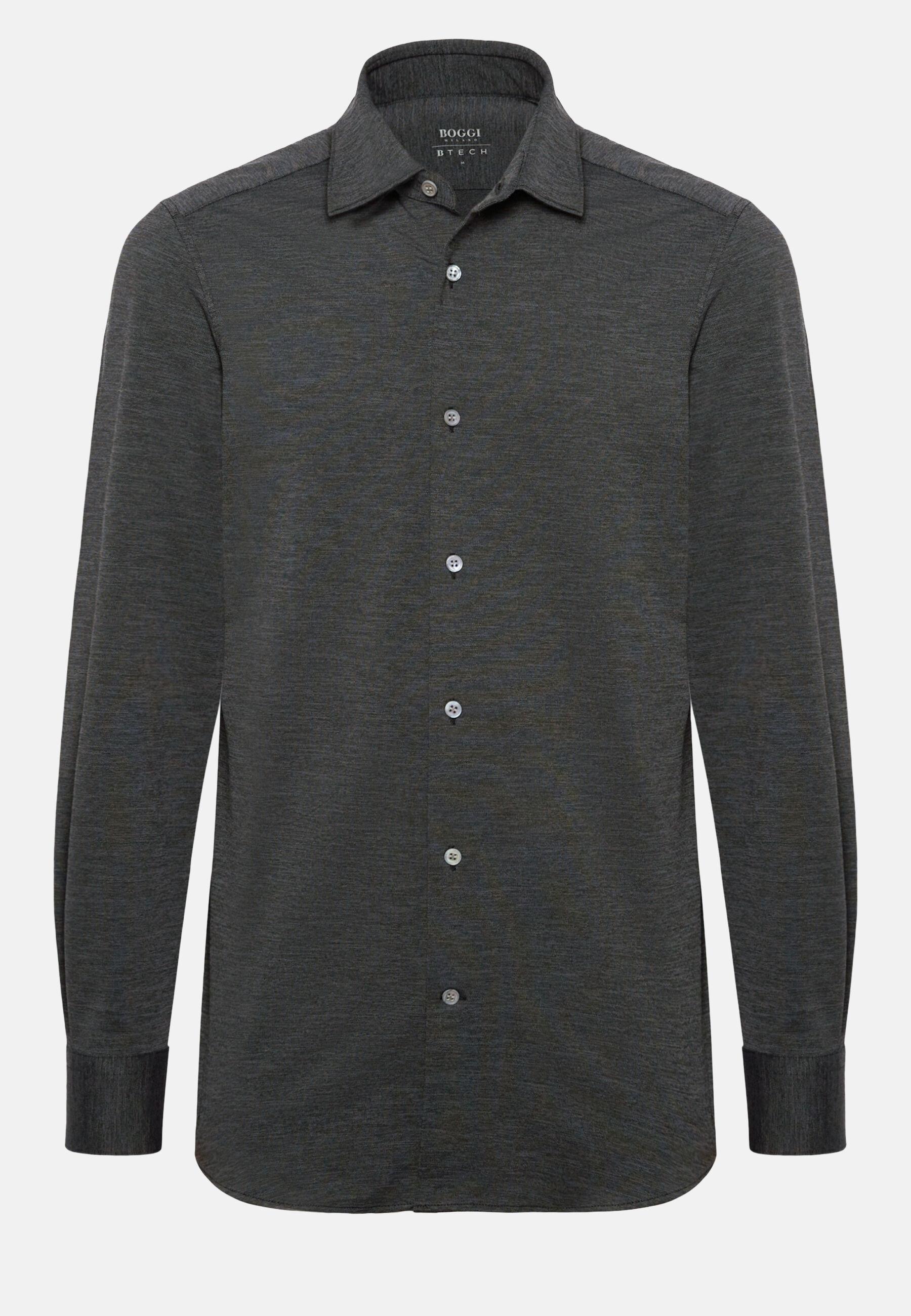 Slim Fit Anthracite Shirt Black, Charcoal, large image number 9