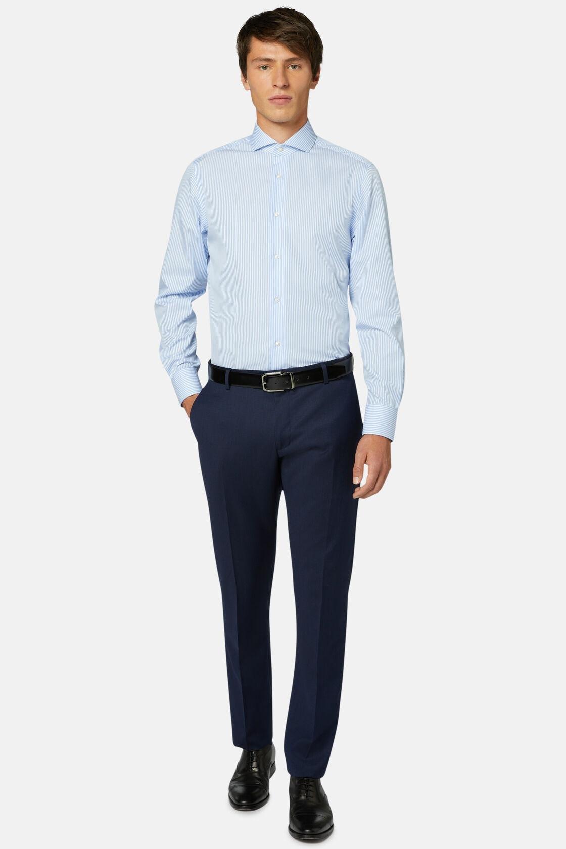 Striped Slim Fit Shirt Blue, Light Blue, medium