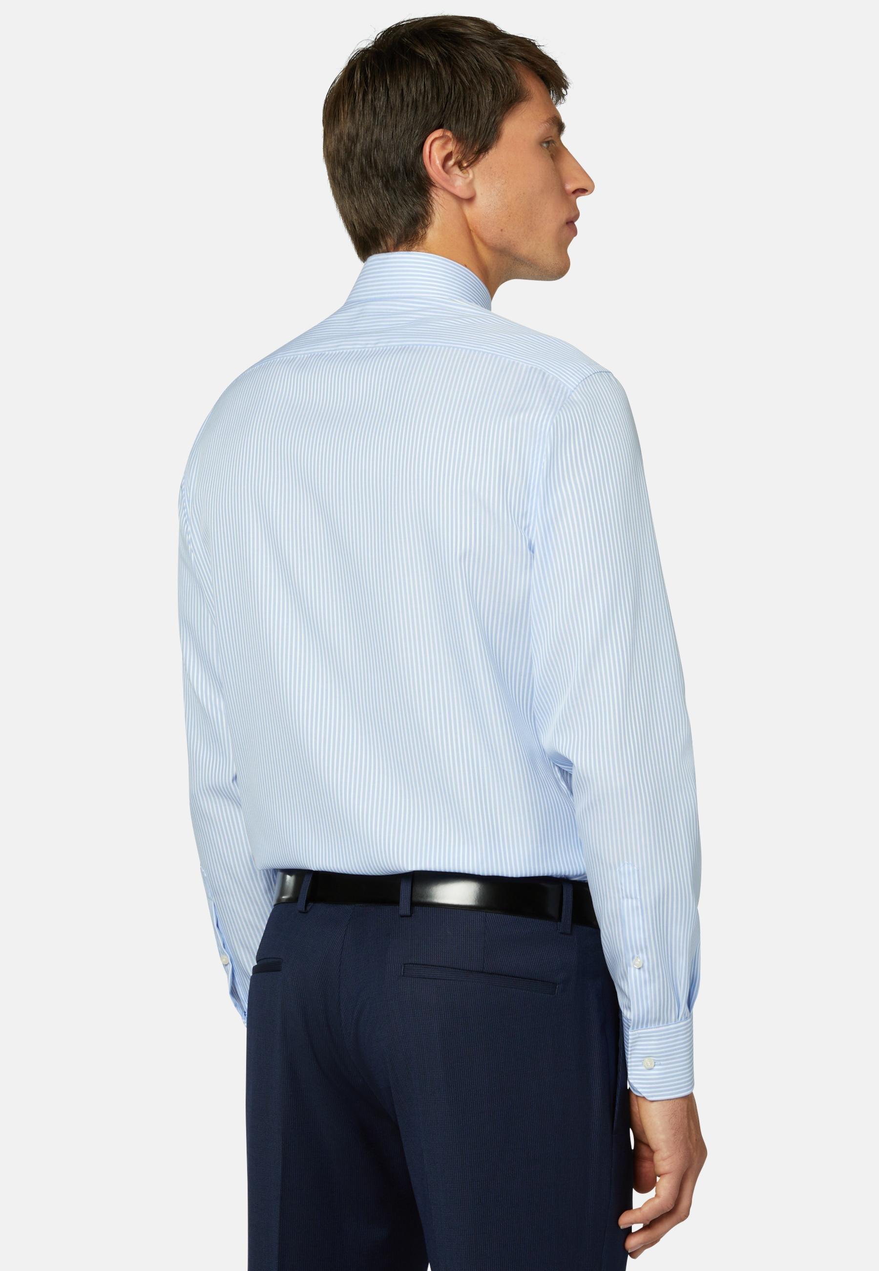 Striped Slim Fit Shirt Blue, Light Blue, large image number 3