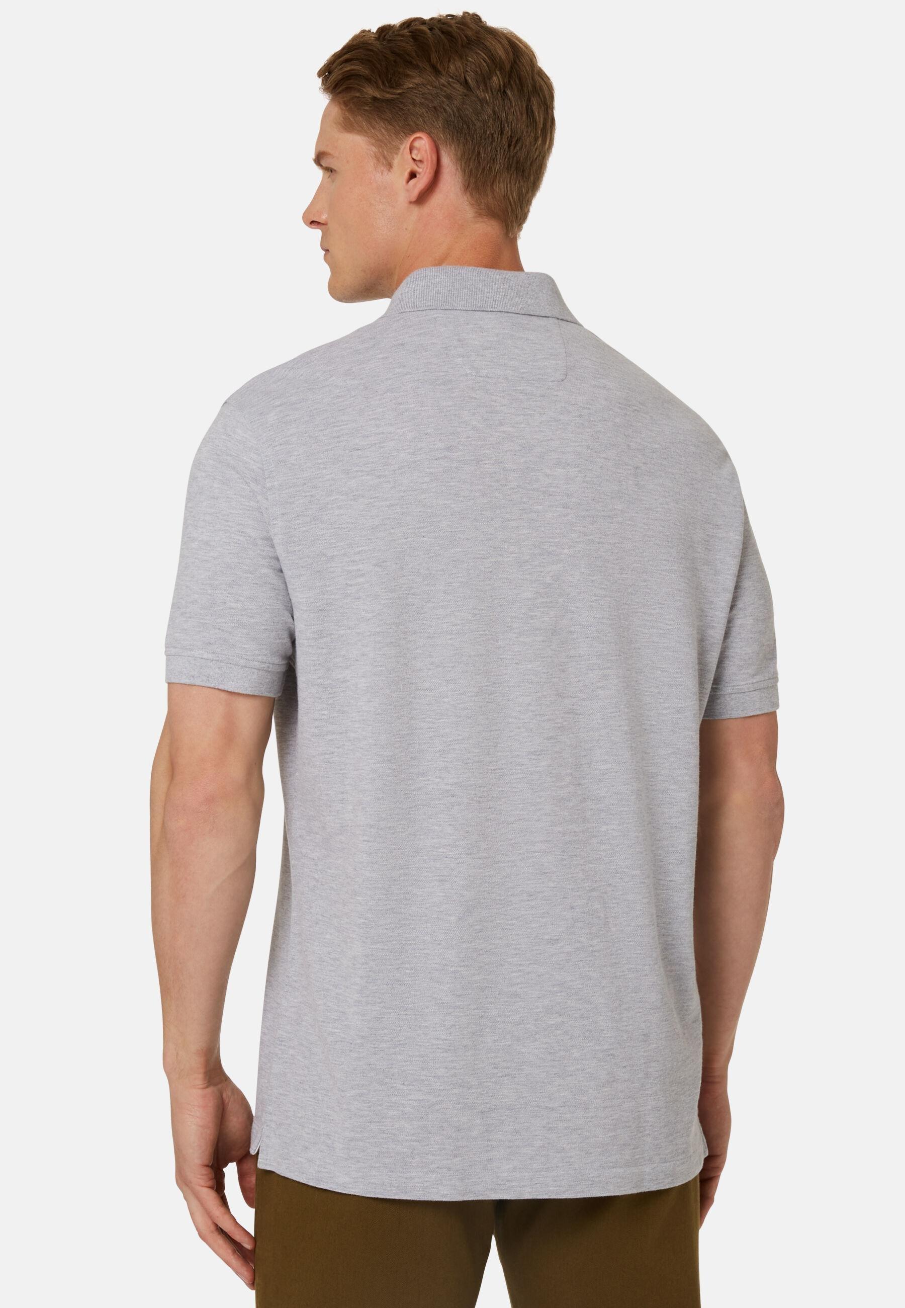 Polo Shirt In Cotton Pique Regular Grey, Light grey, large image number 3