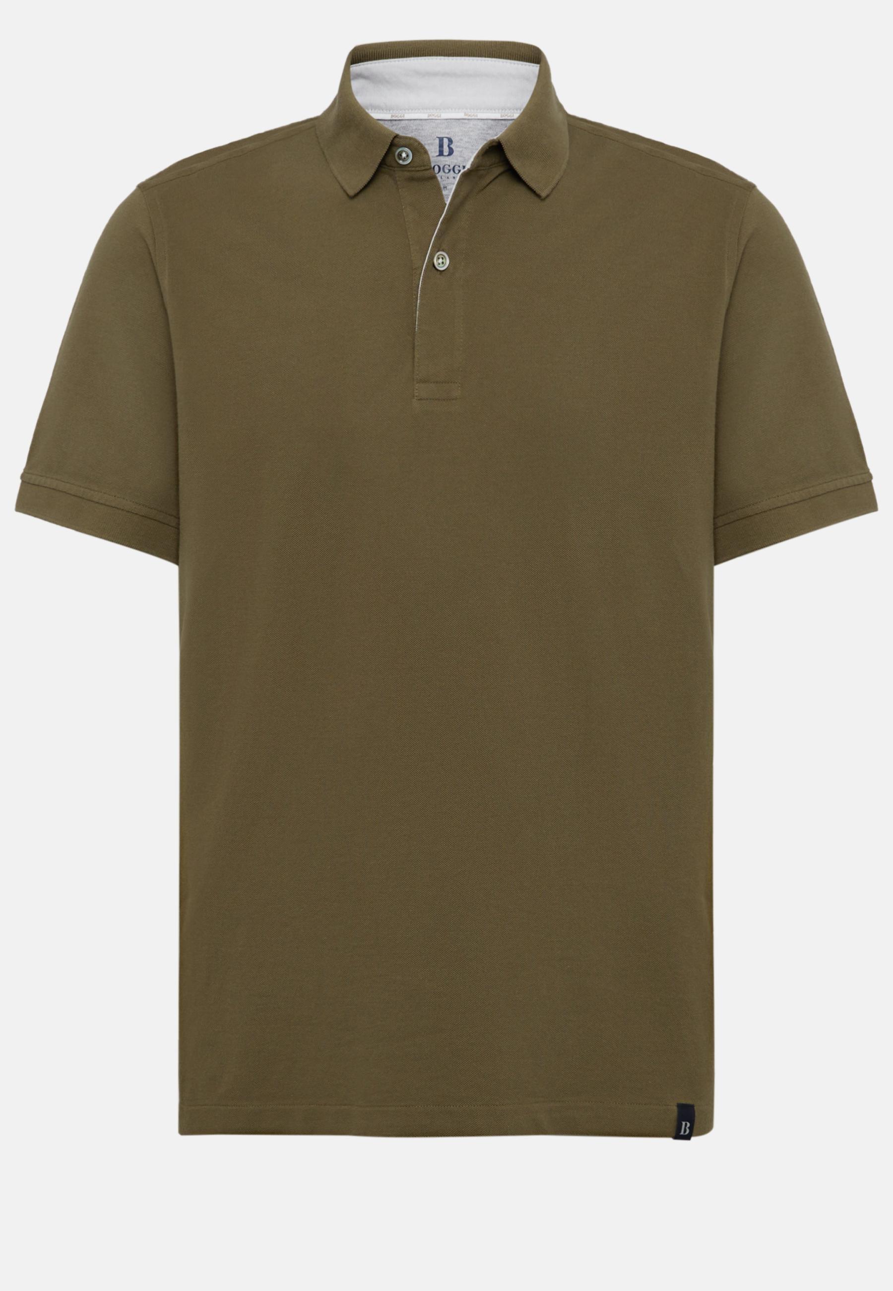 Polo Shirt in Cotton Piqu&eacute; Regular, Military Green, Military Green, large image number 6