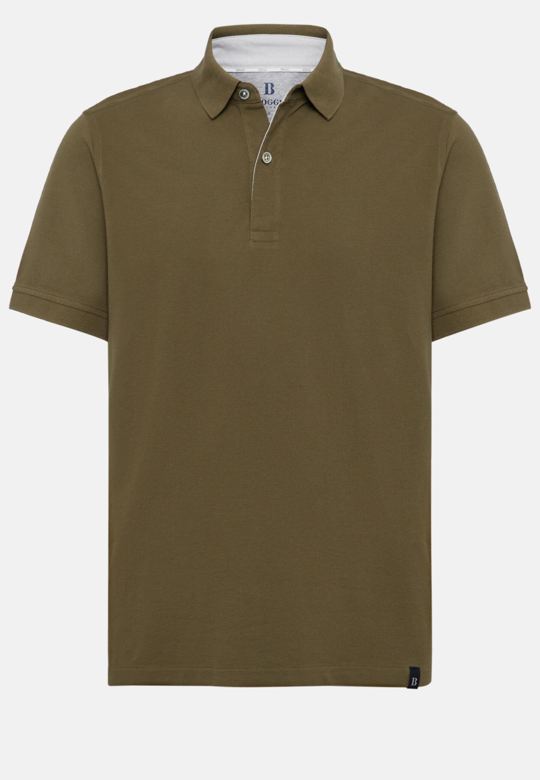 Polo Shirt in Cotton Piqu&eacute; Regular, Military Green, Military Green, large image number 7