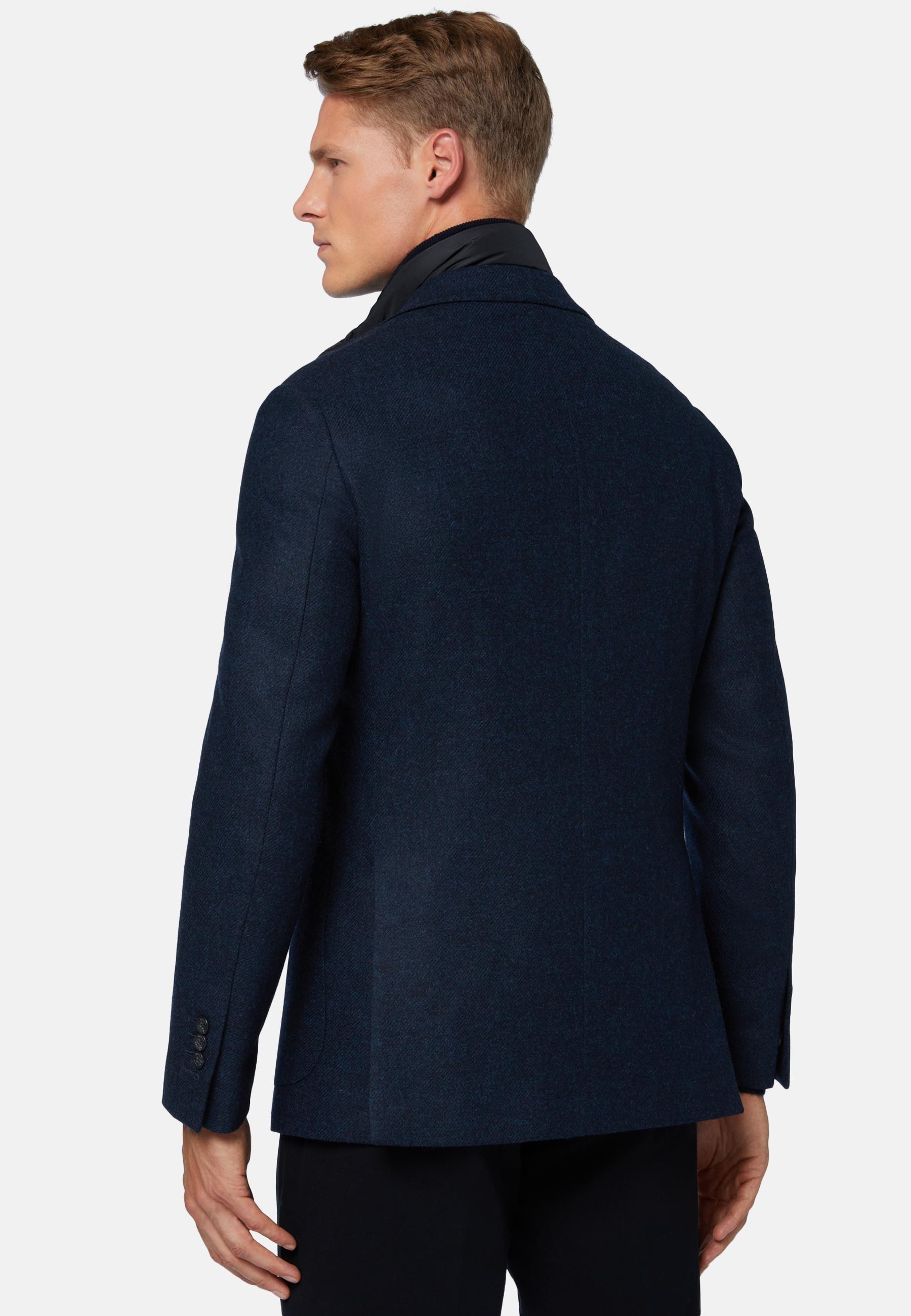 Wool Jacket With Detachable Bib Navy, , large image number 1