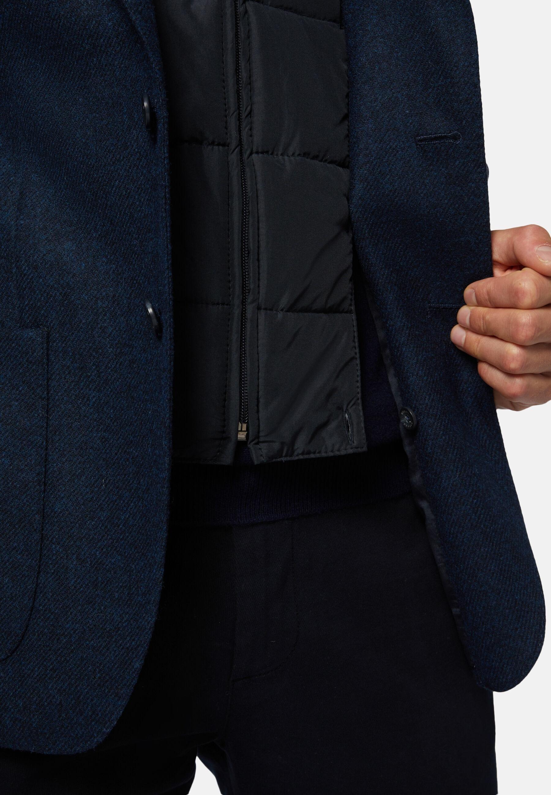 Wool Jacket with Detachable Bib, Navy Blue, Navy blue, large image number 5