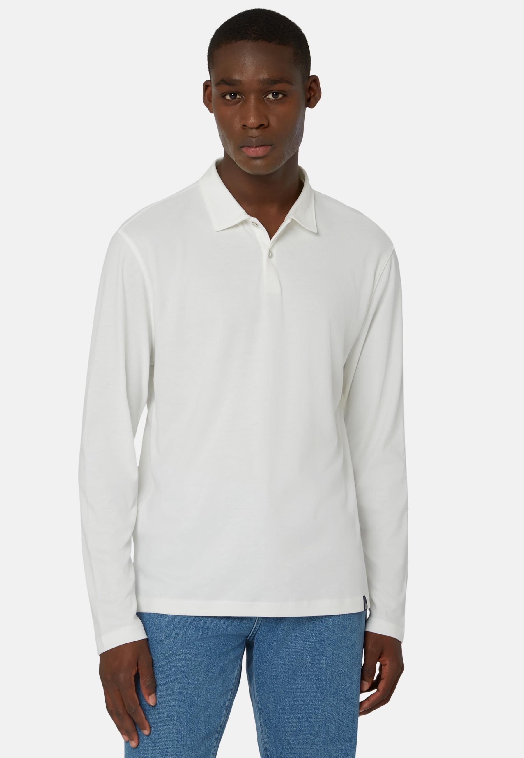 High-Performance Jersey Polo Shirt Cream, Cream, large image number 0