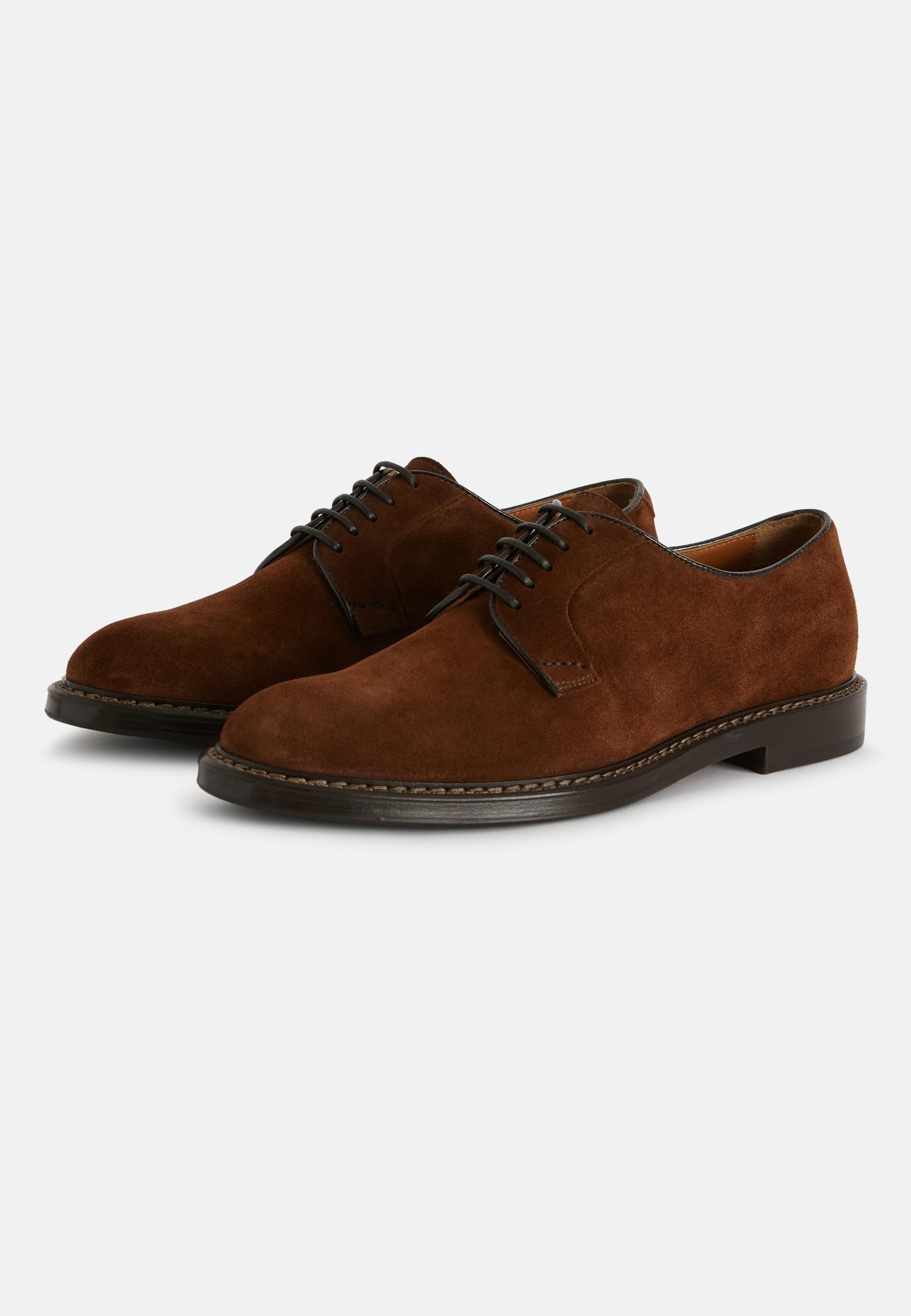 Suede Derby Shoes Brown, , large image number 1
