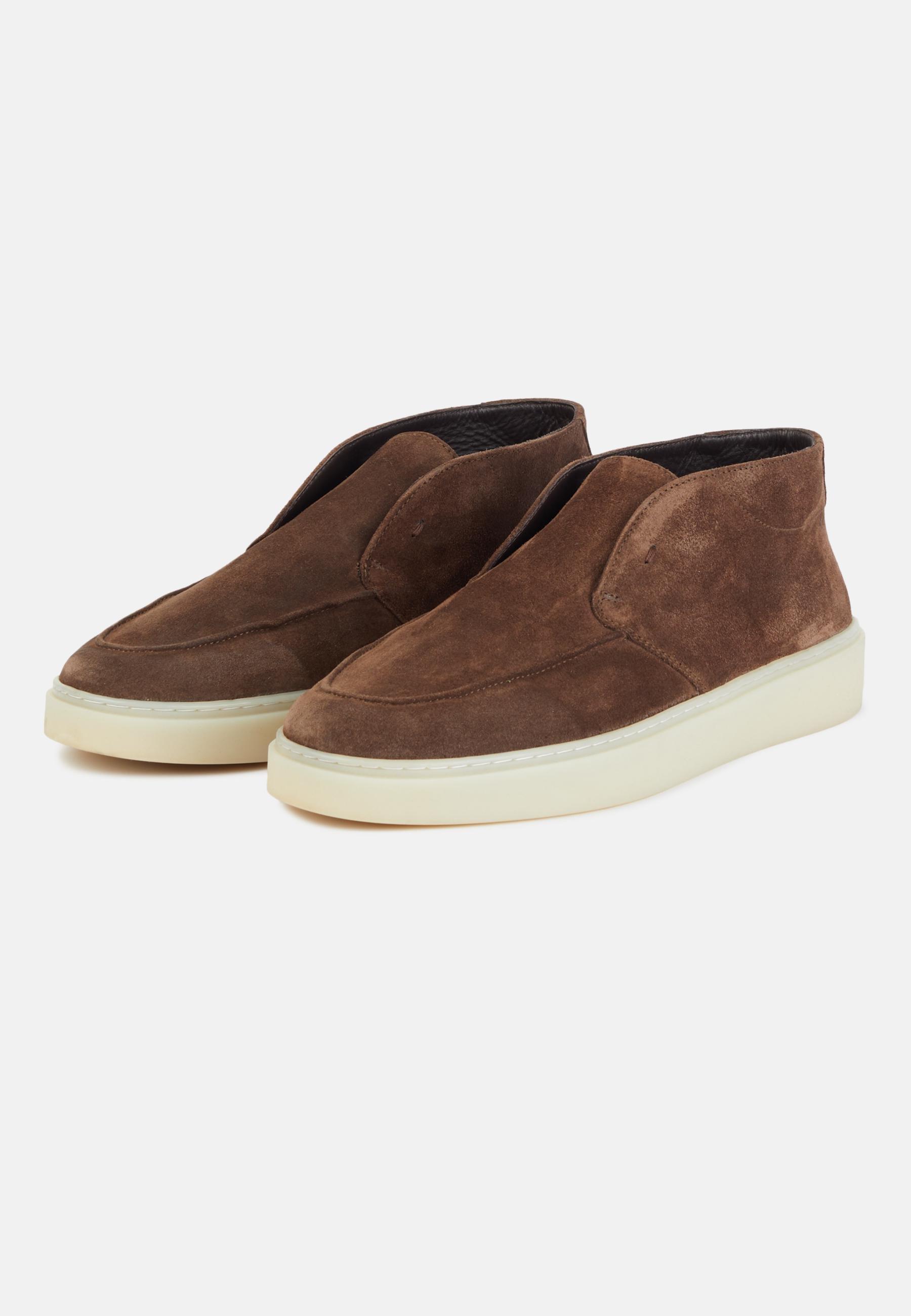 Suede Leather Ankle Boots Brown, , large image number 1