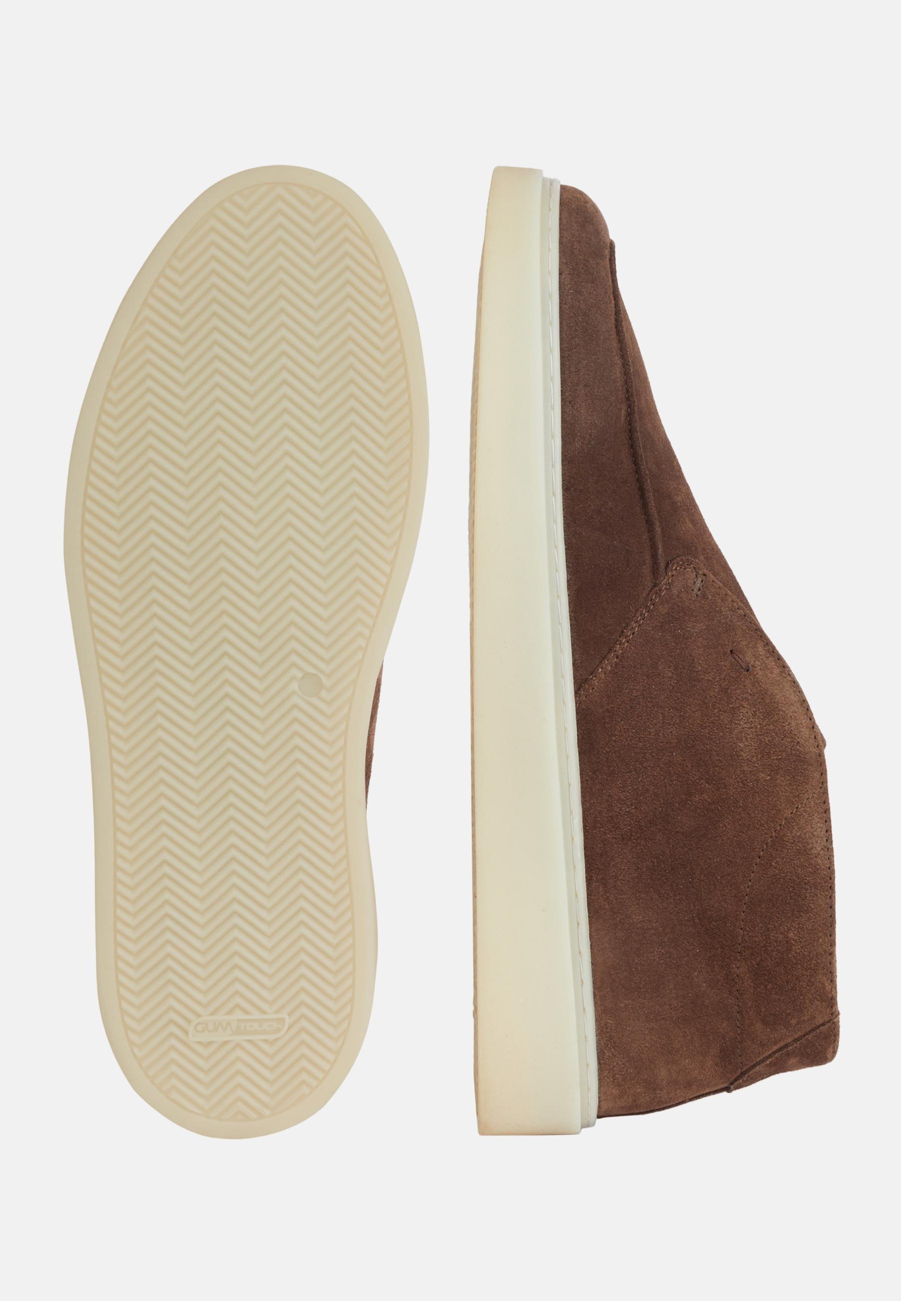 Suede Leather Ankle Boots Brown, Dark brown, large image number 4