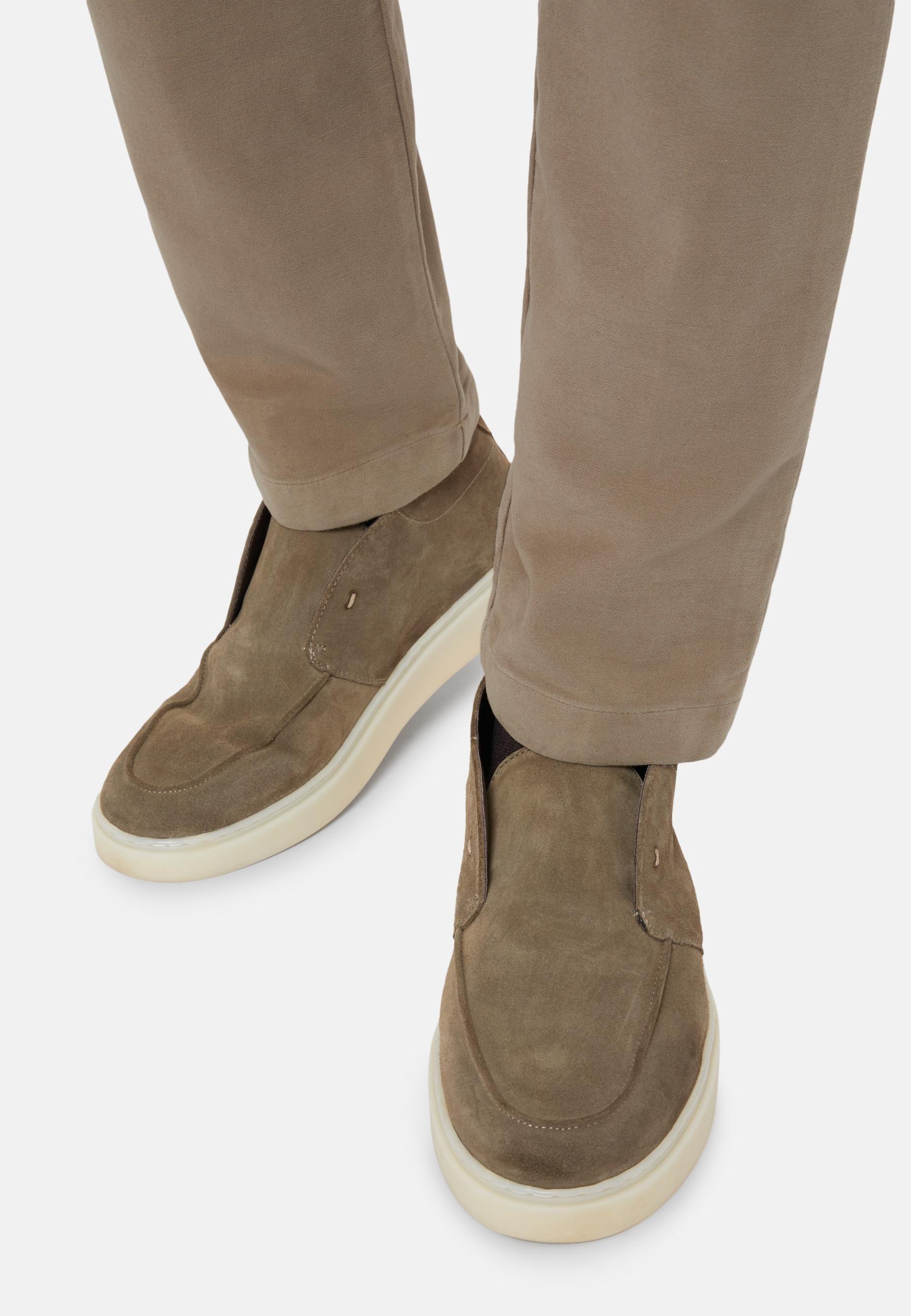 Suede Leather Ankle Boots Brown, , large image number 0