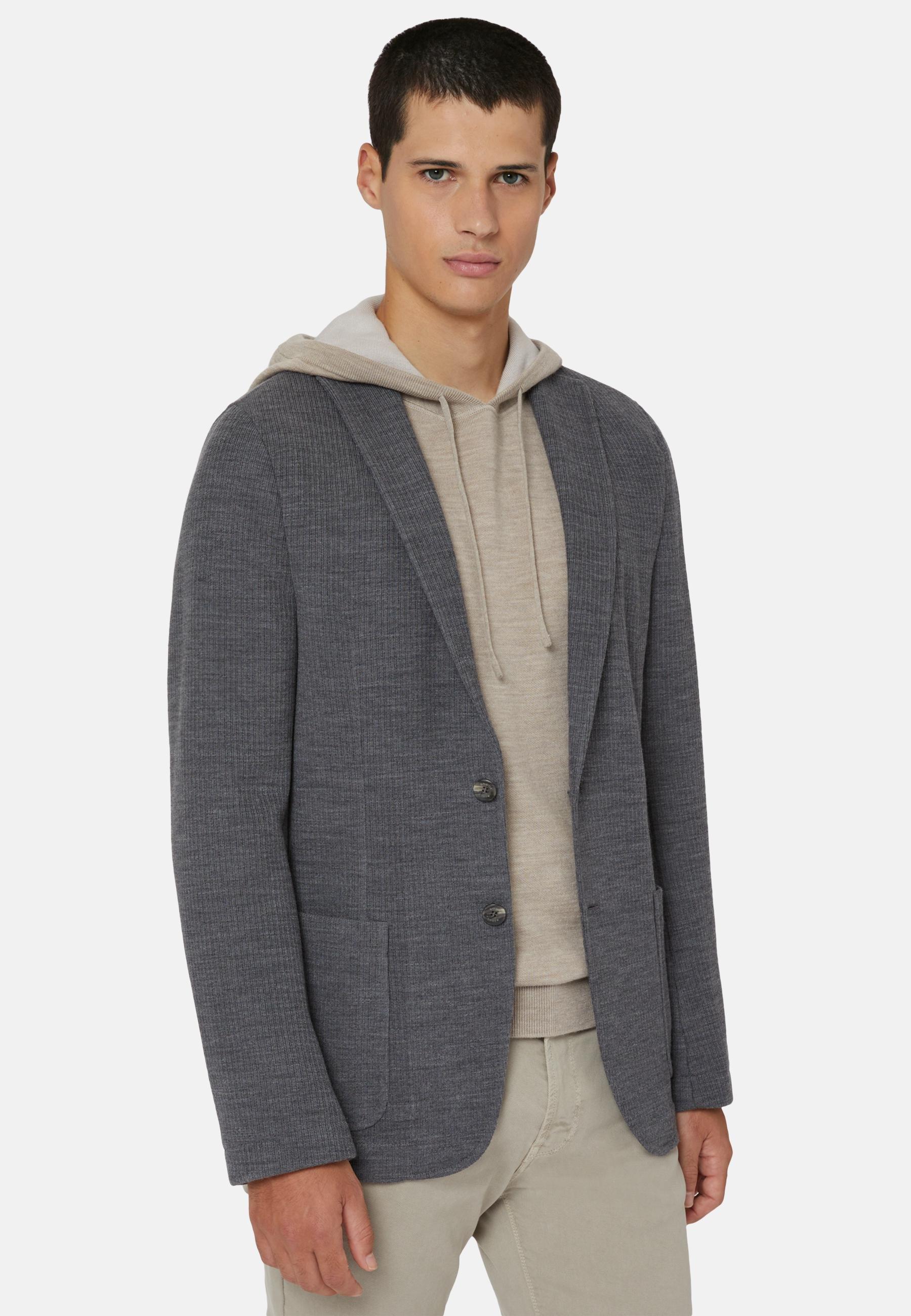 Textured Bridge Jacket Grey, Grey, medium