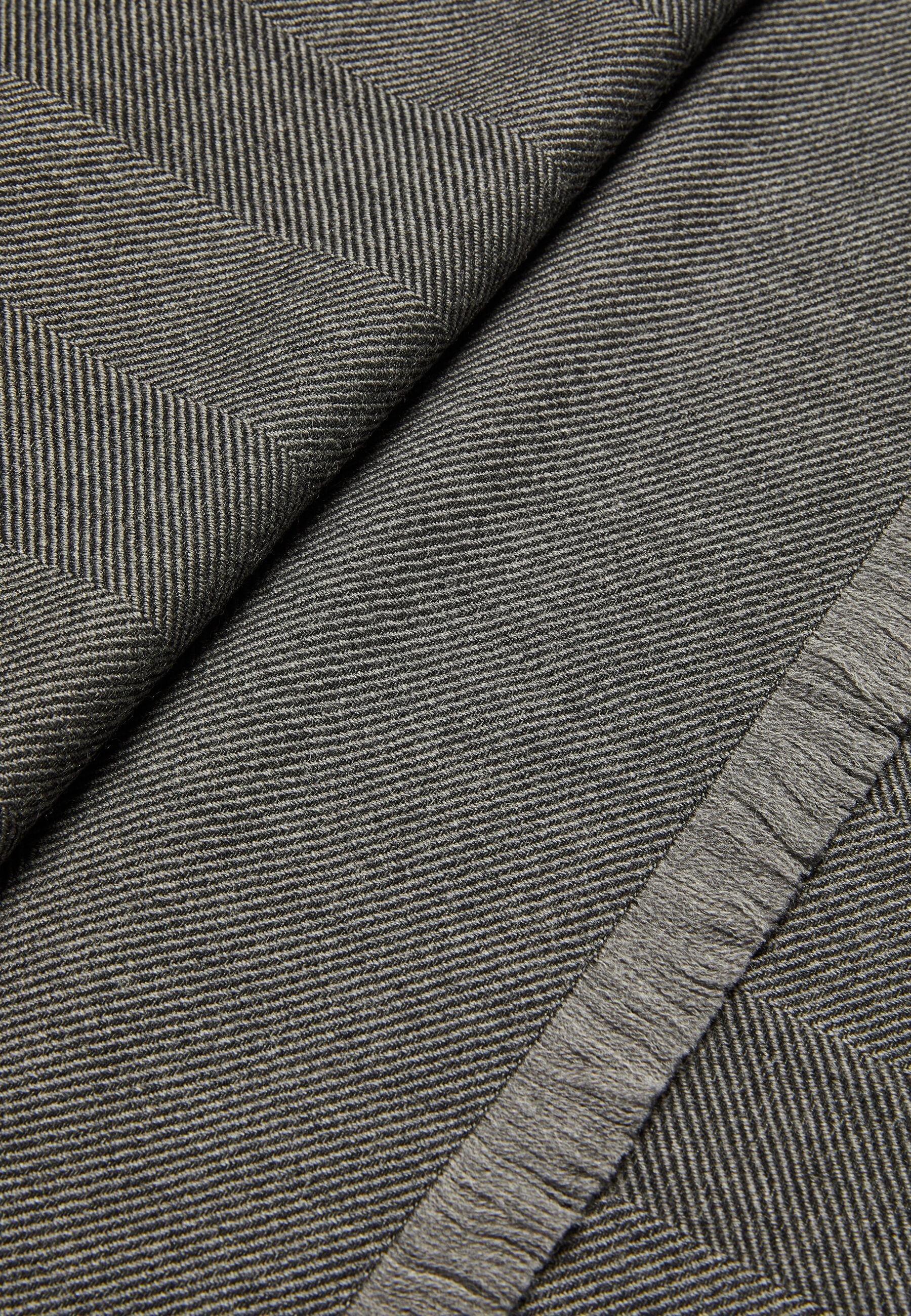 Herringbone Wool Scarf Grey, , large image number 0