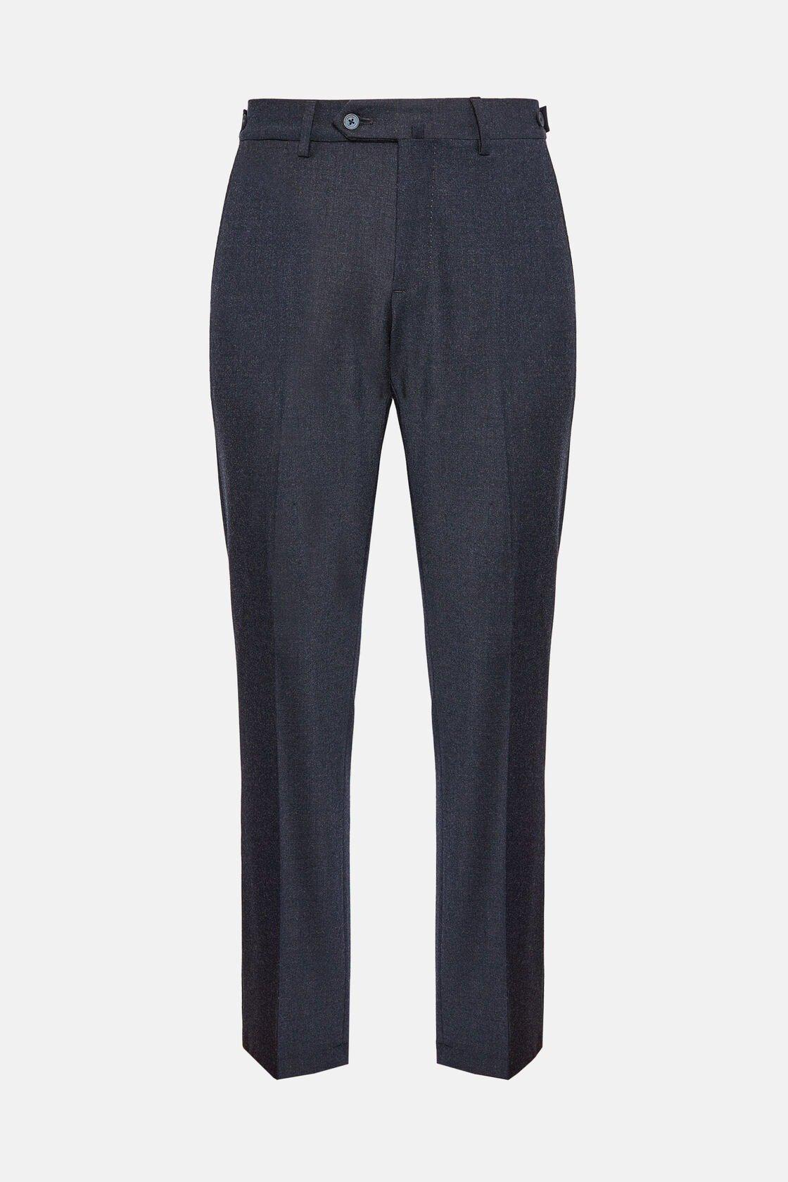 Trousers In Stretch Flannel Navy, Navy blue, large image number 10