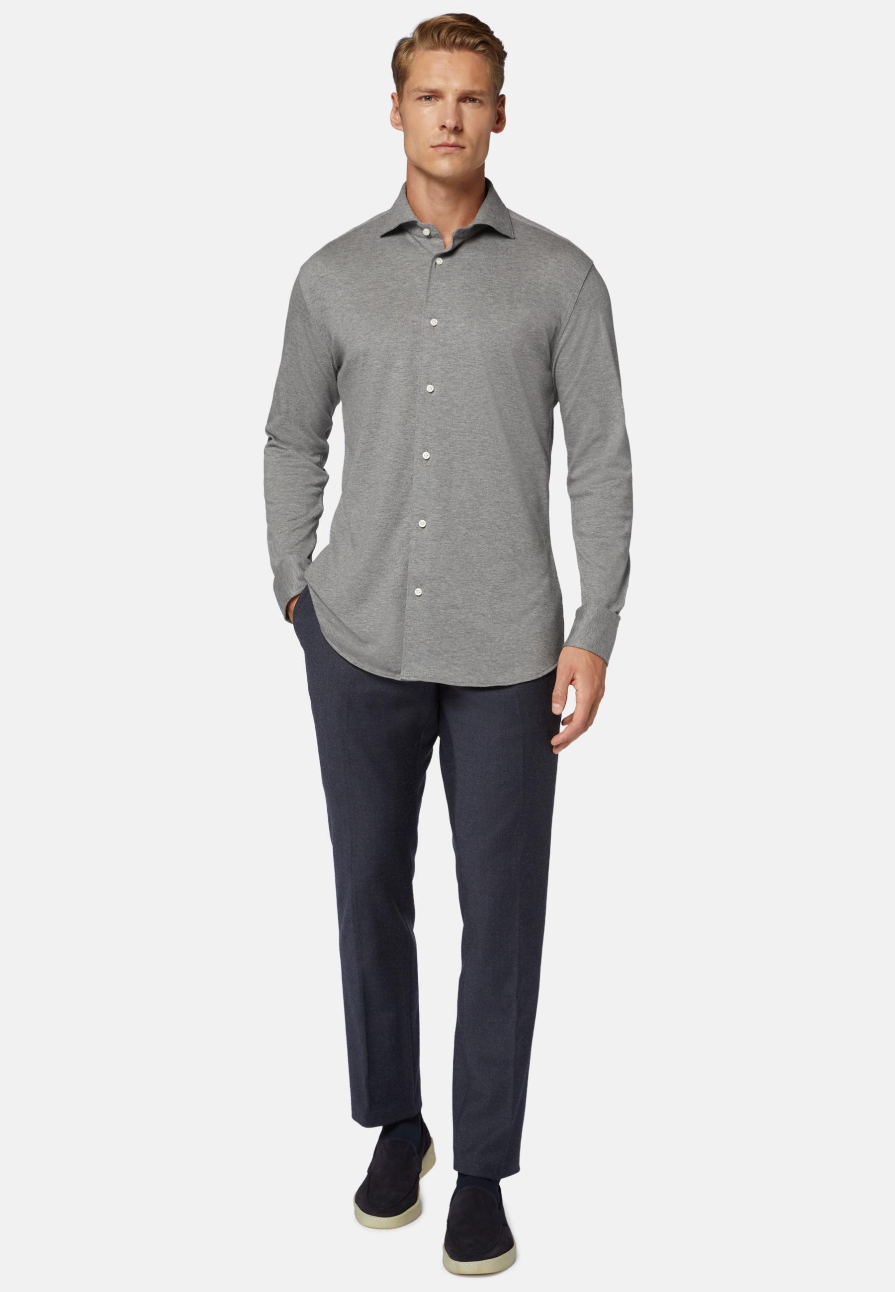 Trousers In Stretch Flannel Navy, Navy blue, large image number 11