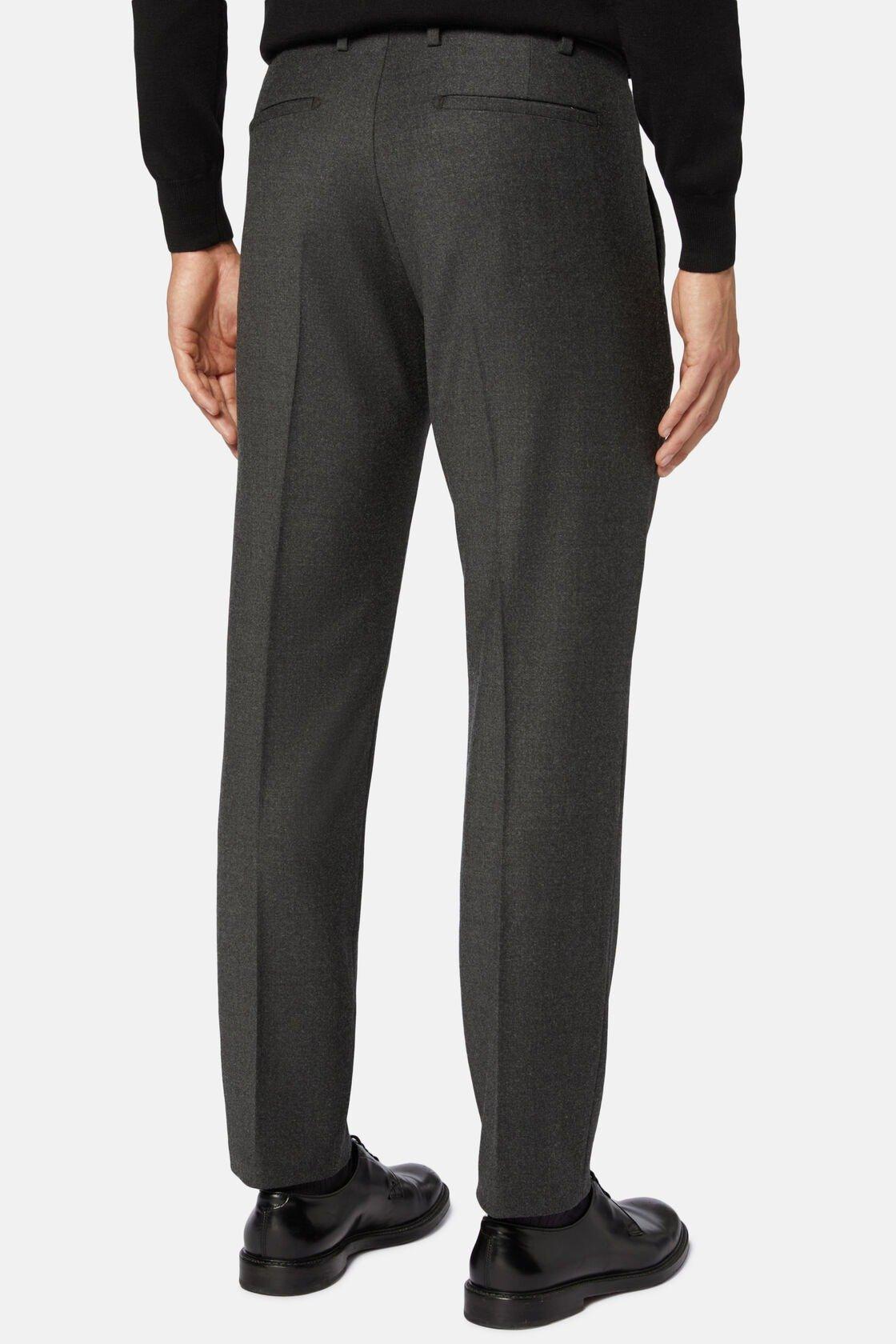 Trousers In Stretch Flannel Grey, Dark Grey, large image number 9