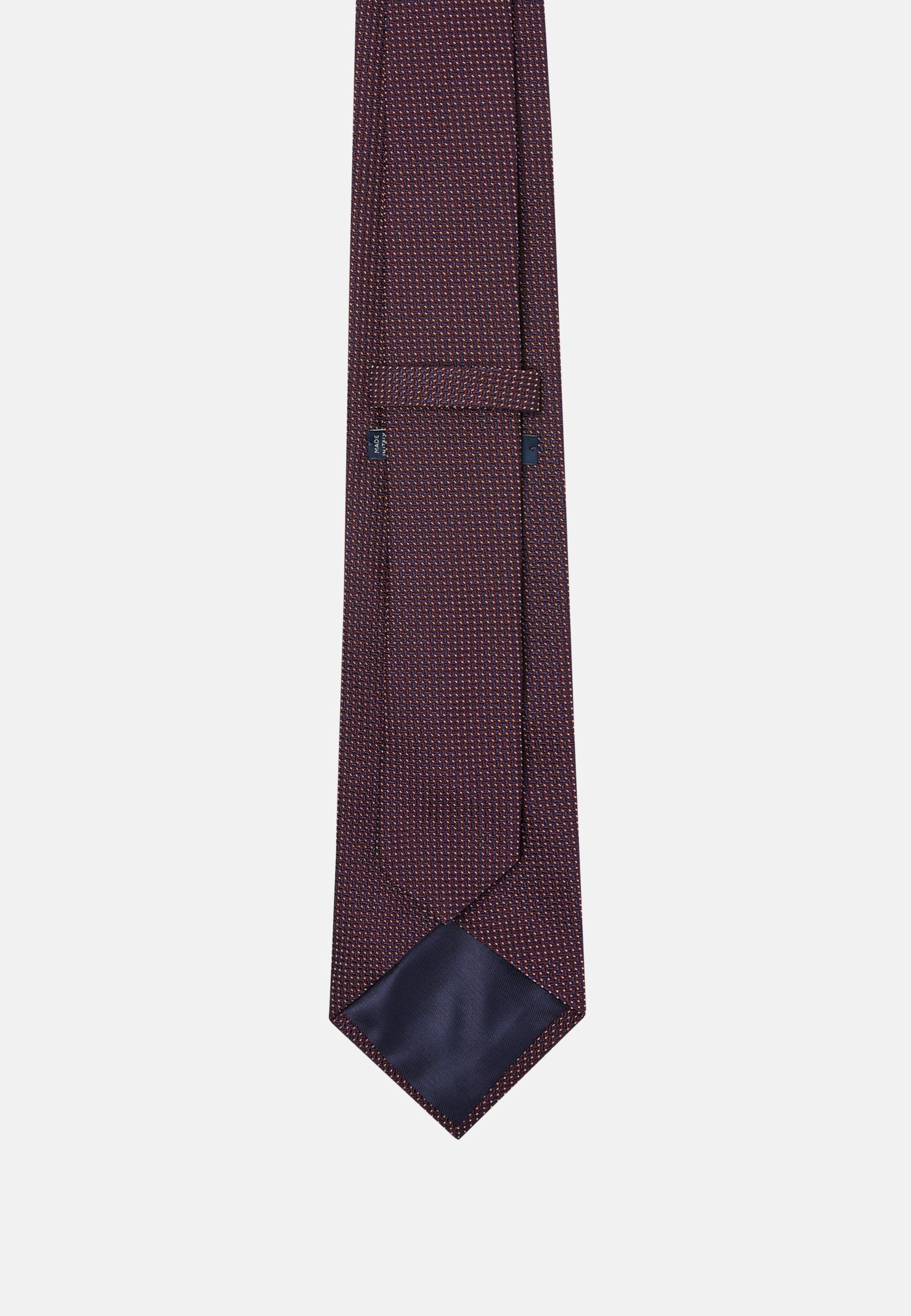 Red Micro Design Silk Blend Tie, , large image number 0