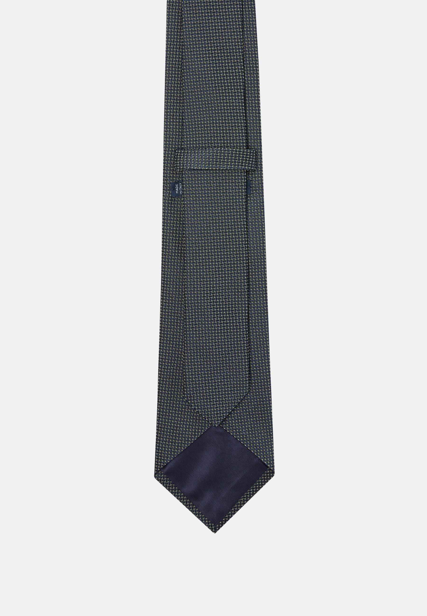 Green Micro Design Silk Blend Tie, , large image number 0