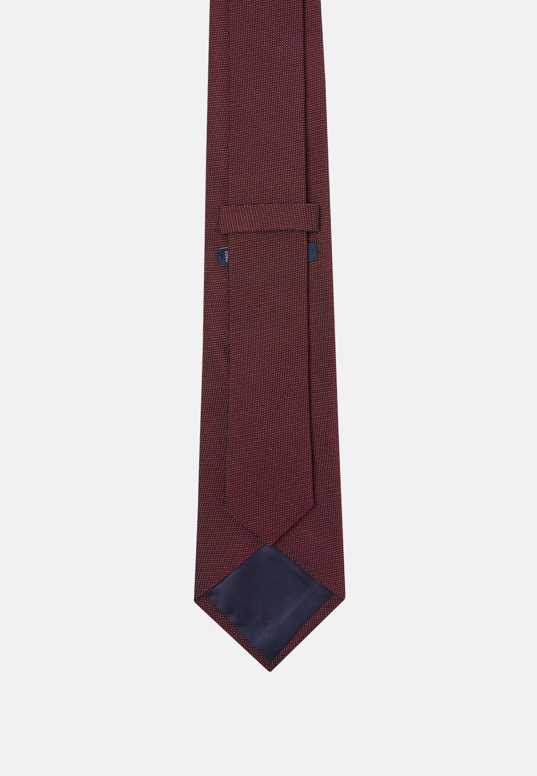 Red Micro Design Silk Tie, , large image number 0