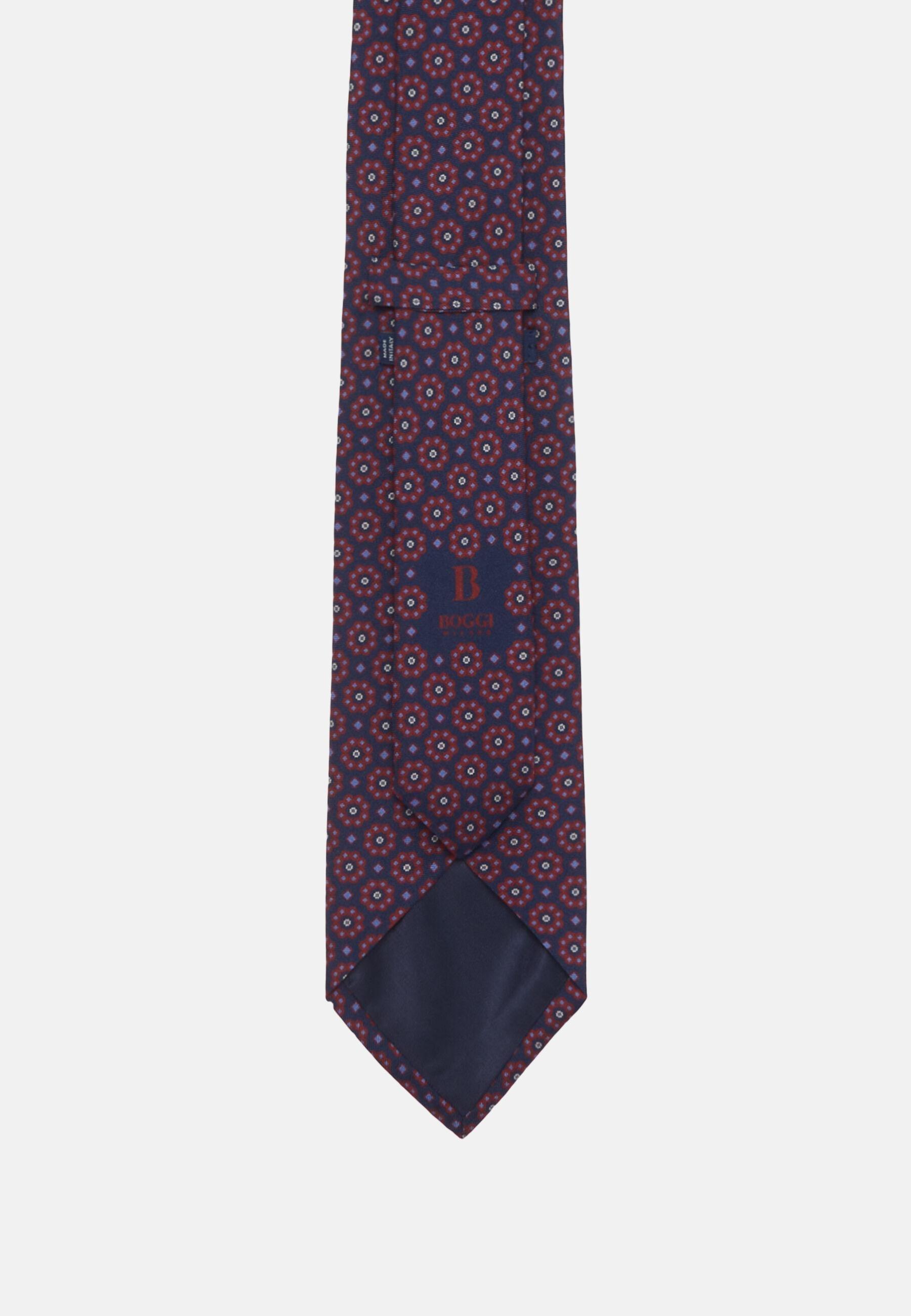 Red Floral Silk Tie, , large image number 0