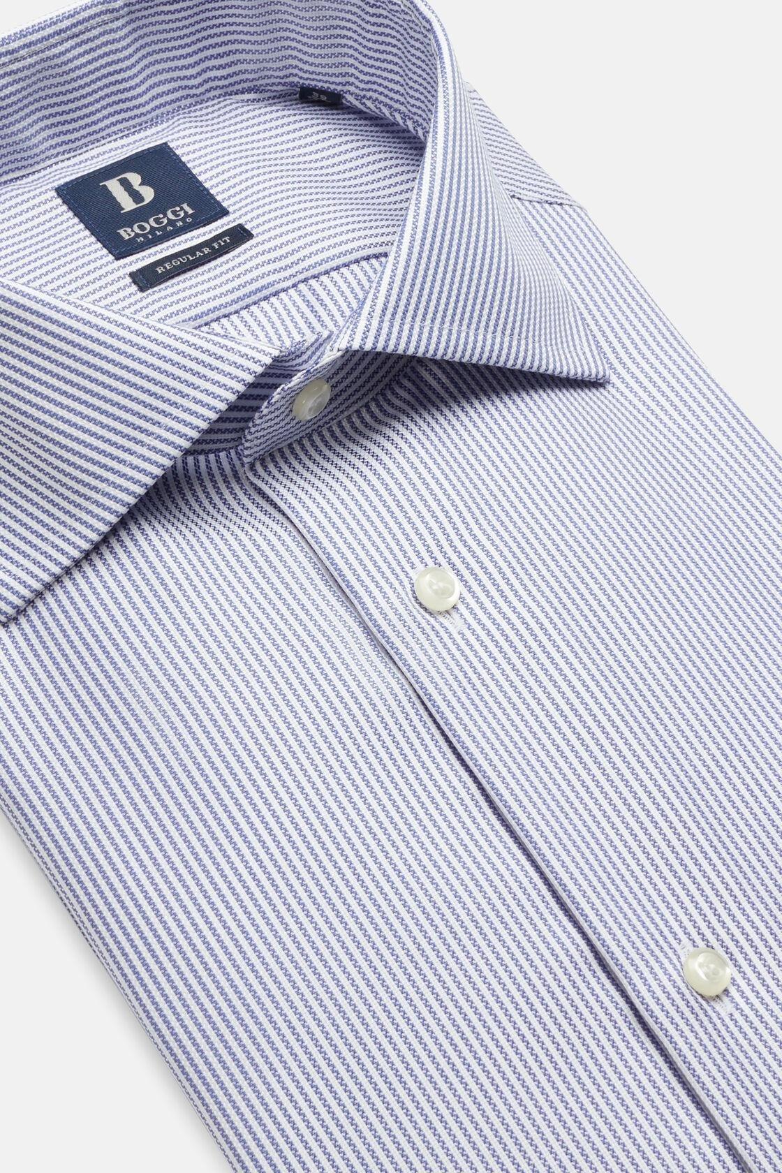 Striped Regular Fit Shirt Blue, Blue, large image number 12