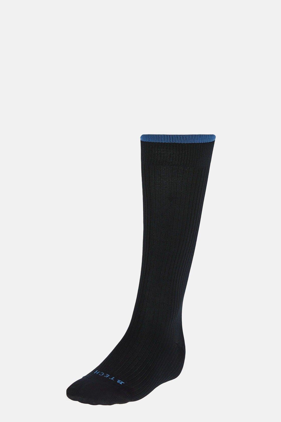 Ribbed Pattern Socks Blue, Navy blue, large image number 0