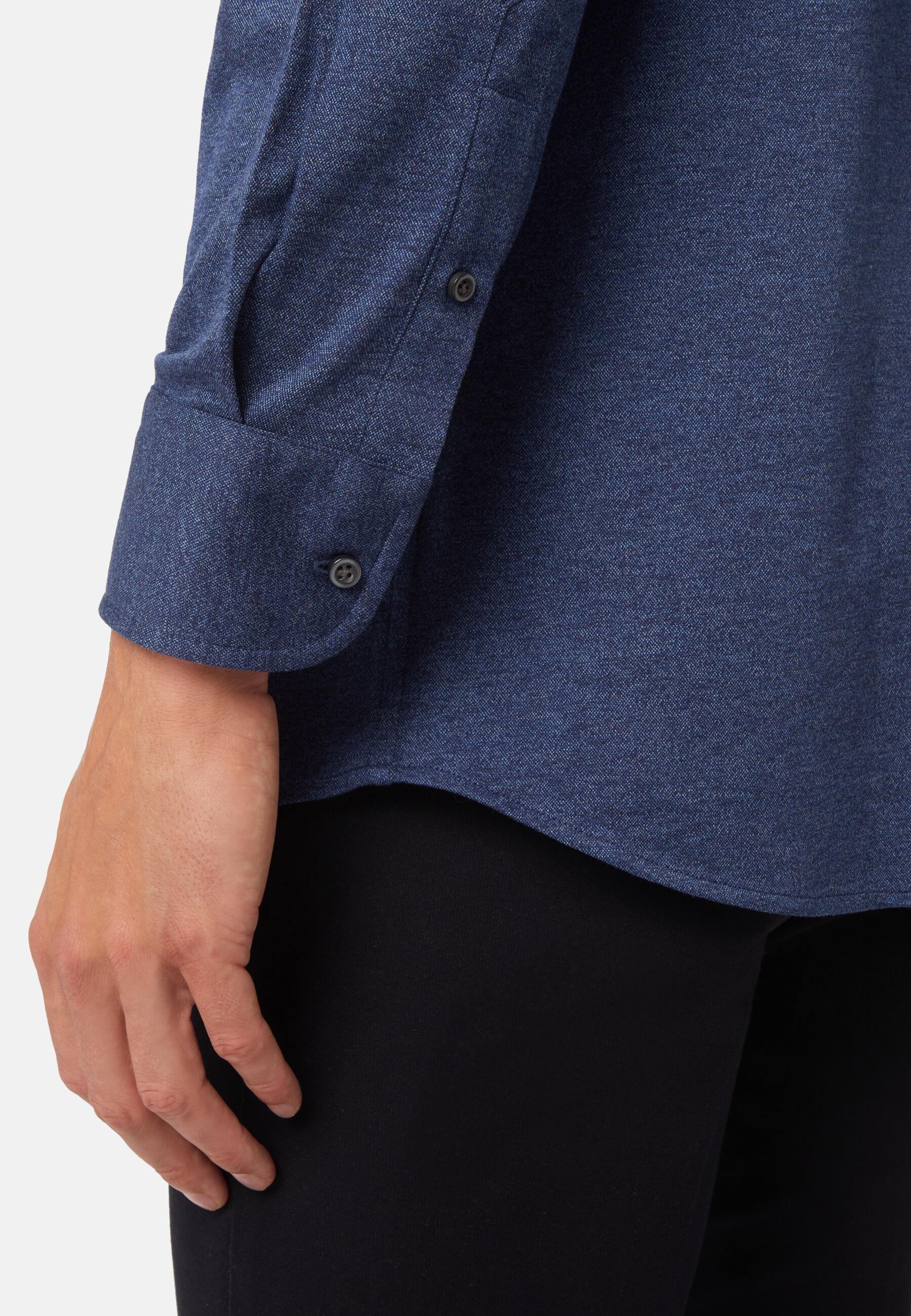 Cotton Jersey Polo Shirt Blue, Navy blue, large image number 8