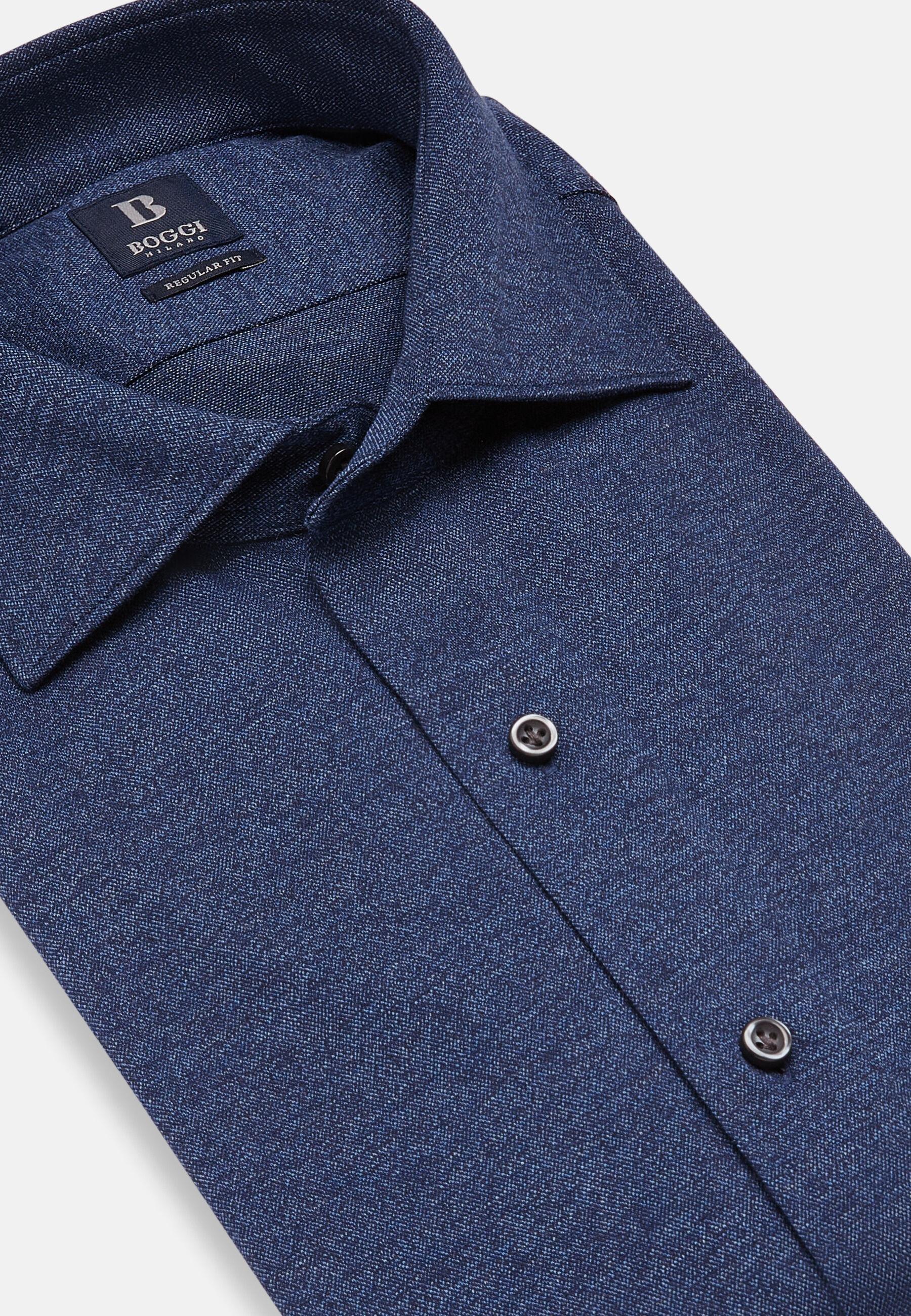 Cotton Jersey Polo Shirt Blue, Navy blue, large image number 11