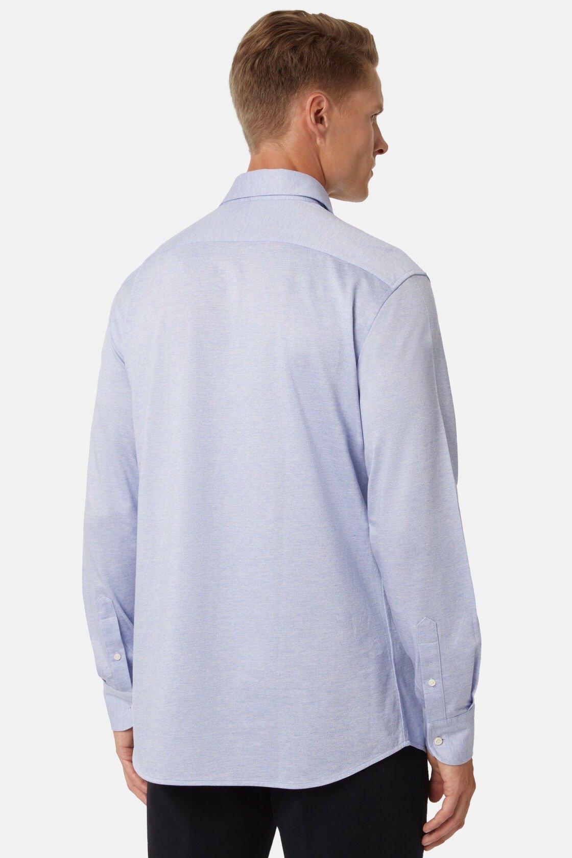 Cotton Jersey Polo Shirt Blue, Light Blue, large image number 4