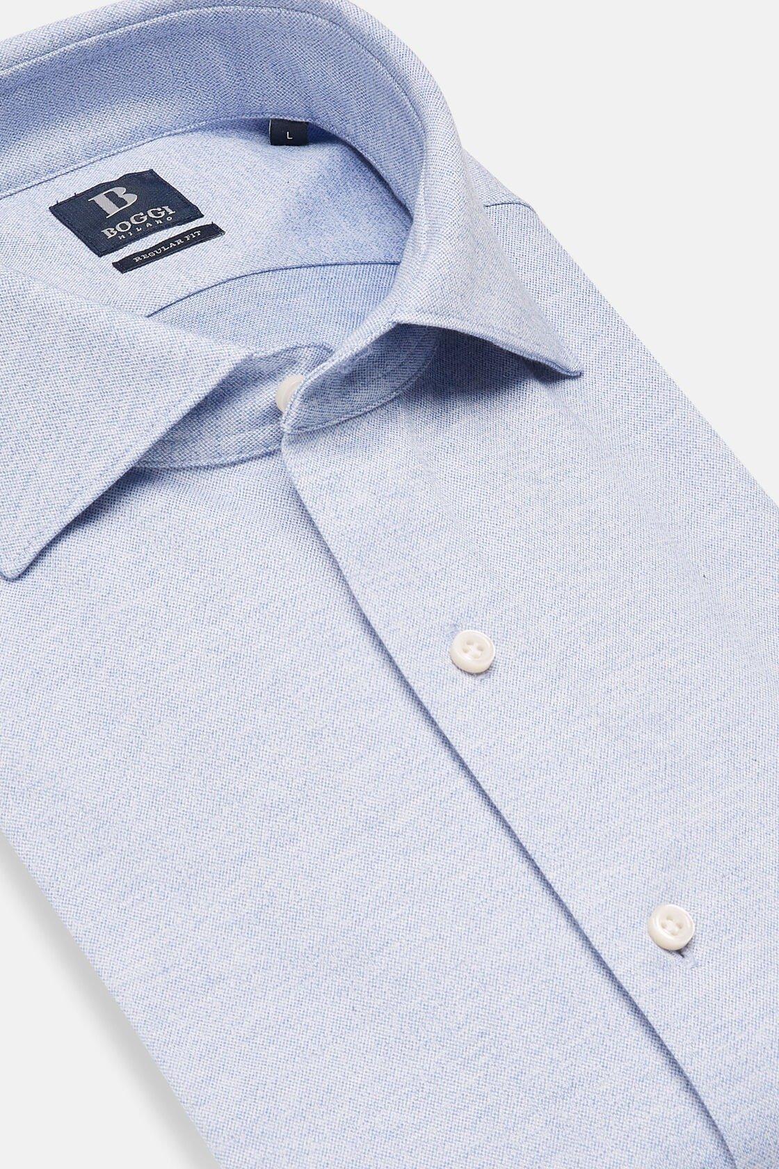 Cotton Jersey Polo Shirt Blue, 3901_LTBL, large image number 12