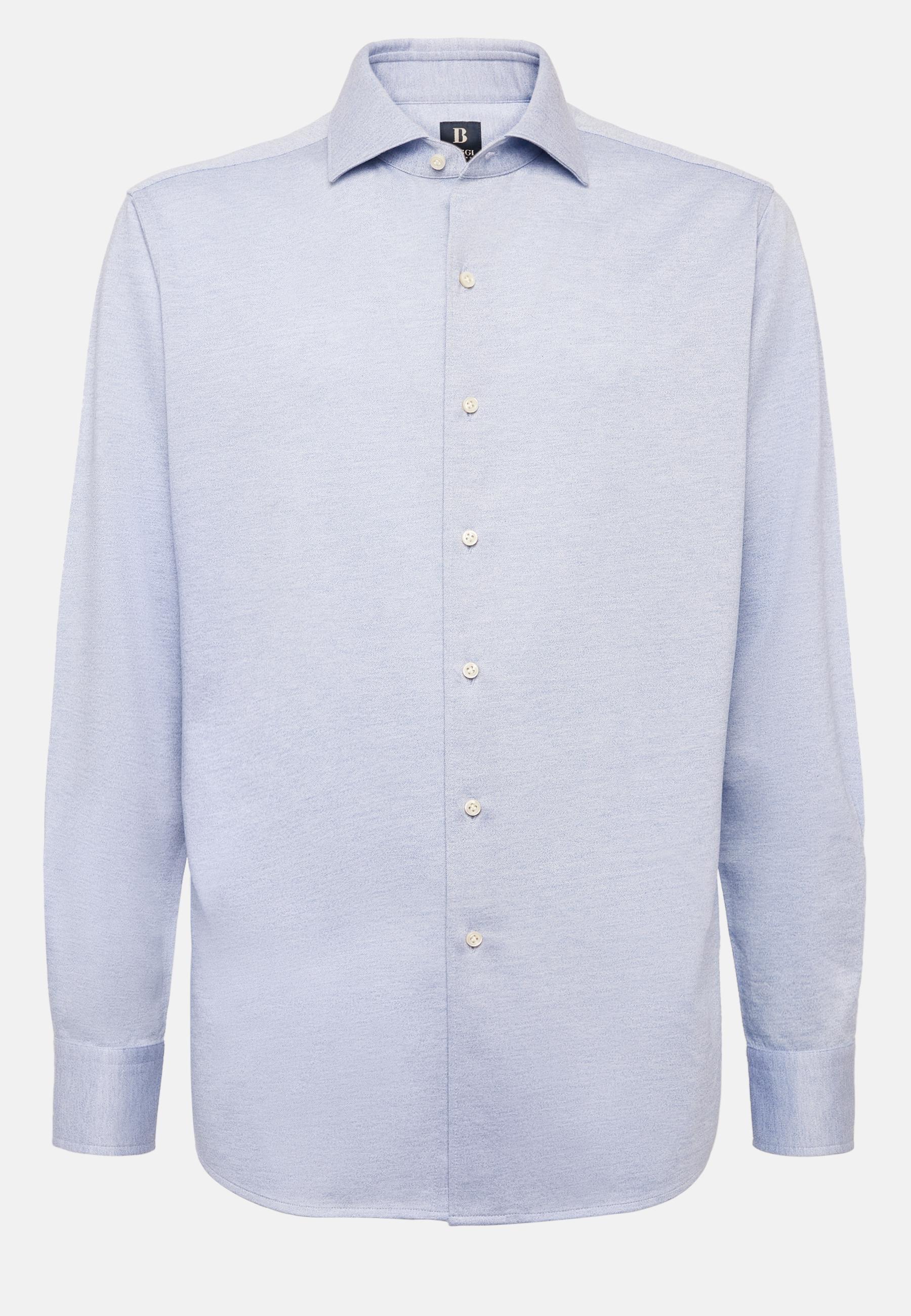 Cotton Jersey Polo Shirt Blue, 3901_LTBL, large image number 13