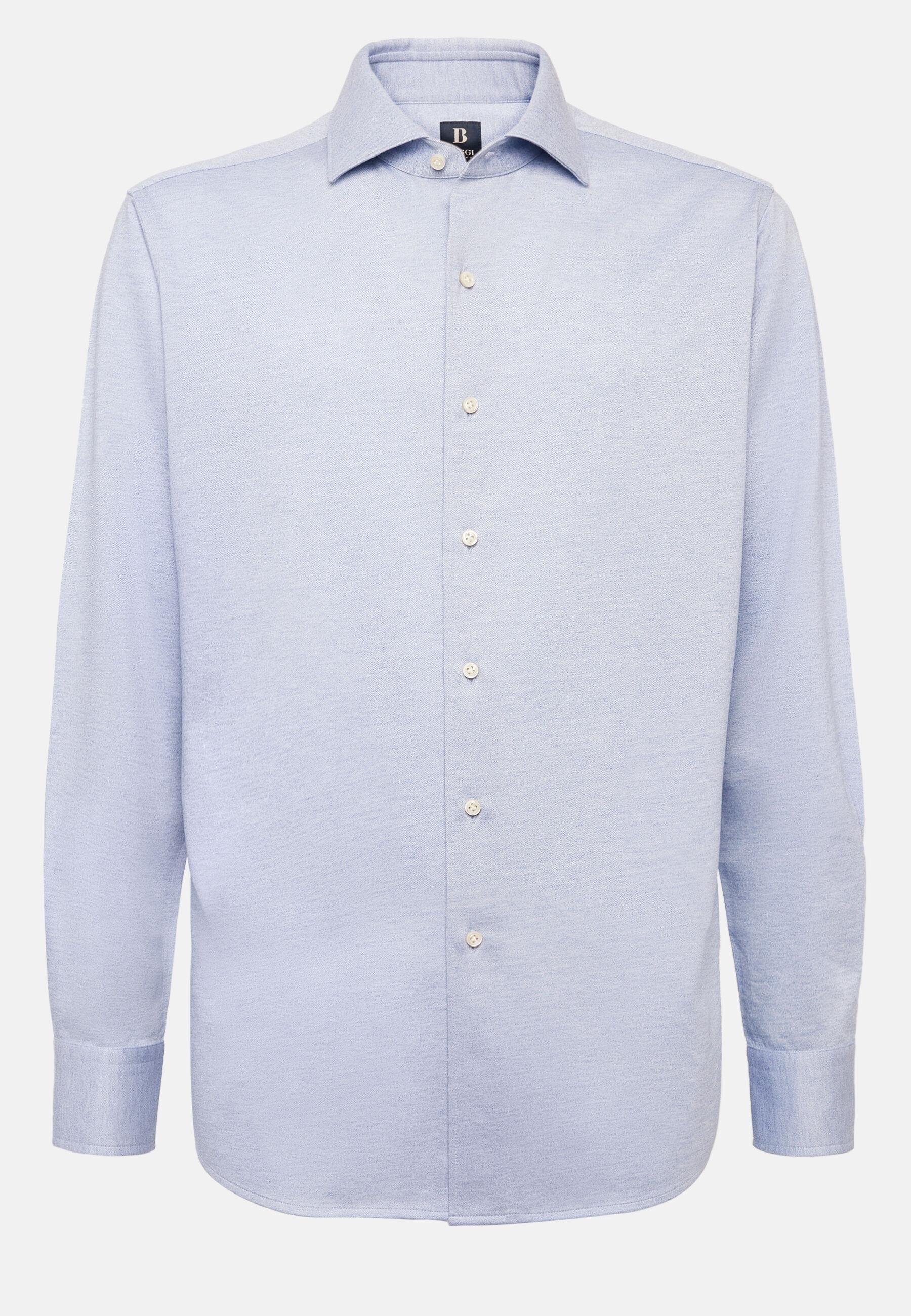 Cotton Jersey Polo Shirt Blue, 3901_LTBL, large image number 14