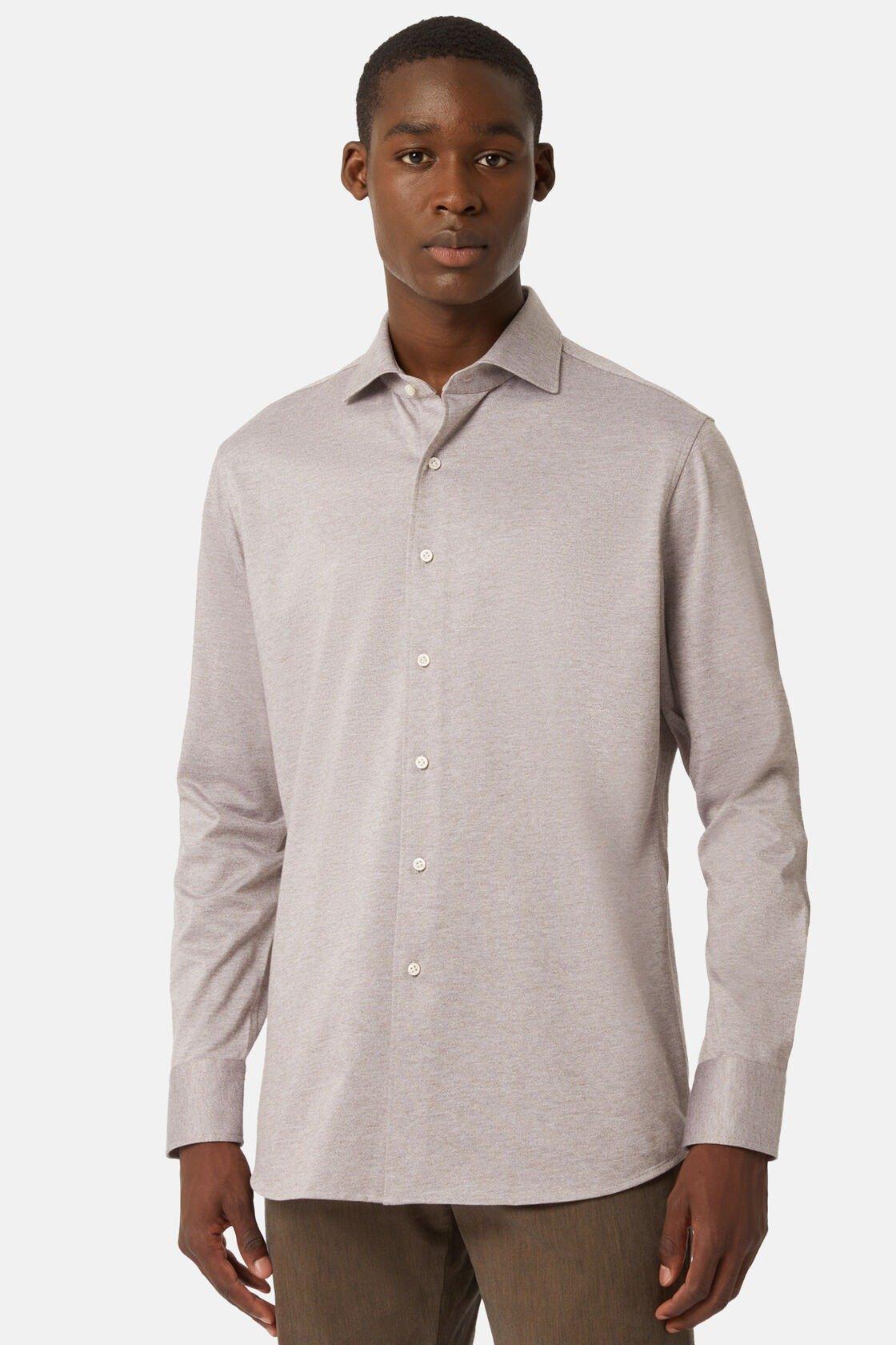 Cotton Jersey Polo Shirt Beige, Beige, large image number 0