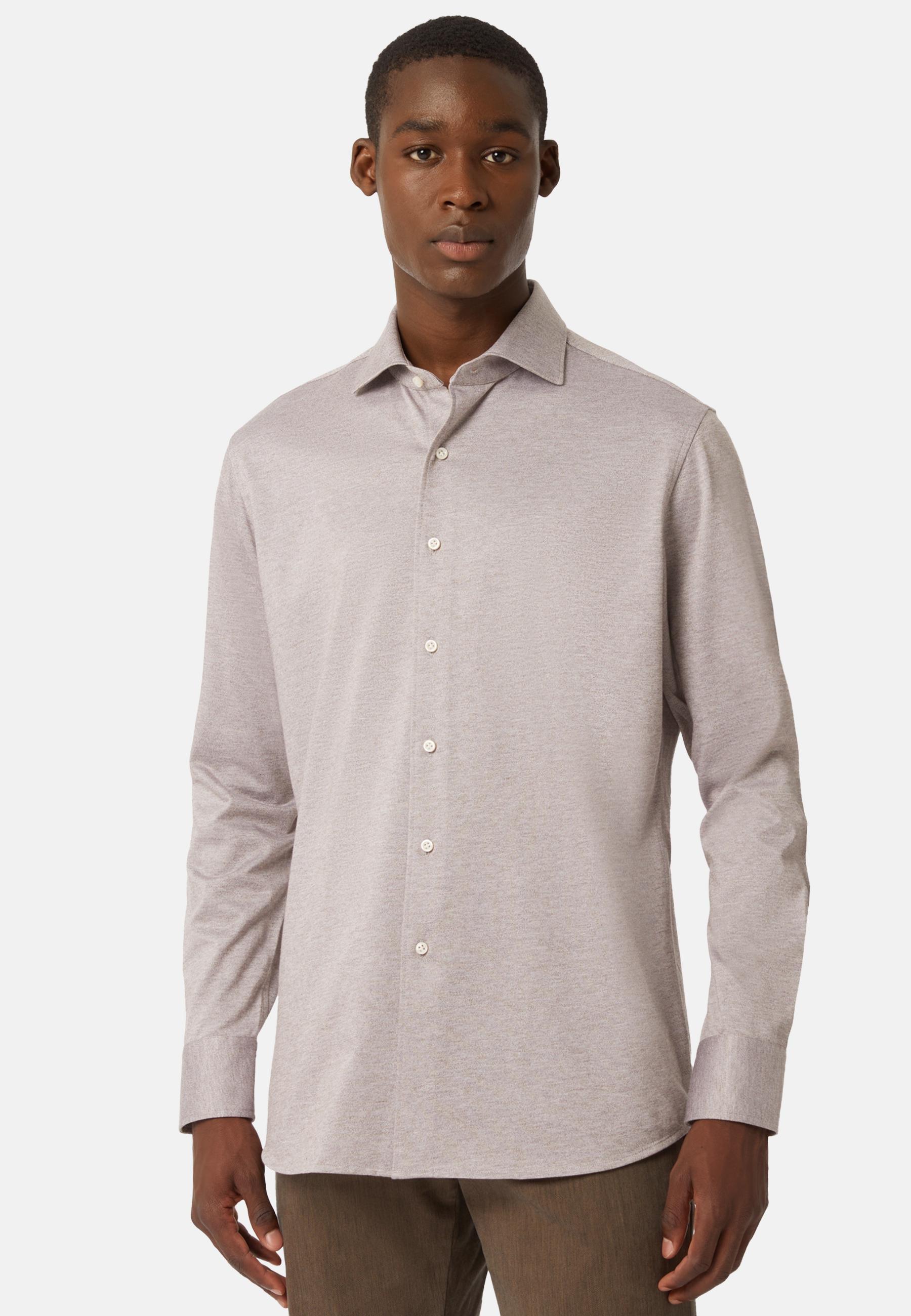 Cotton Jersey Polo Shirt Beige, Beige, large image number 1