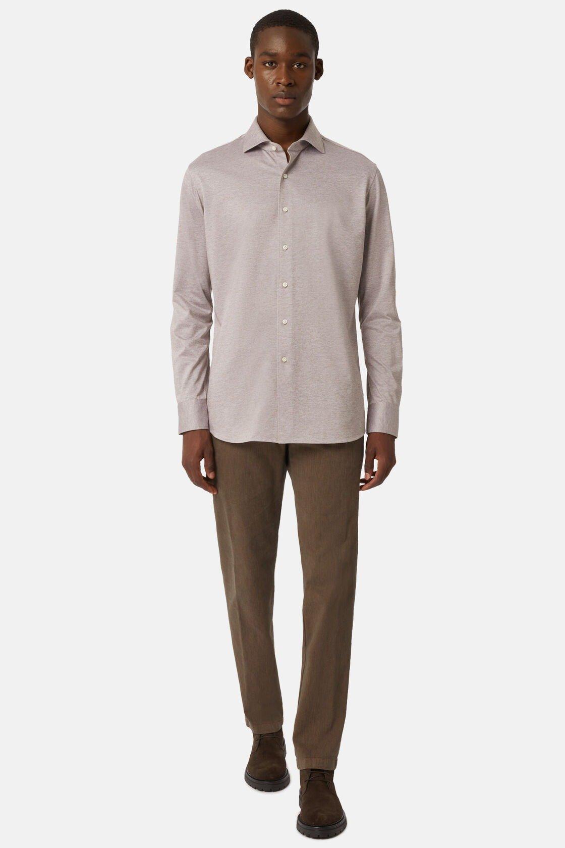 Cotton Jersey Polo Shirt Beige, Beige, large image number 2