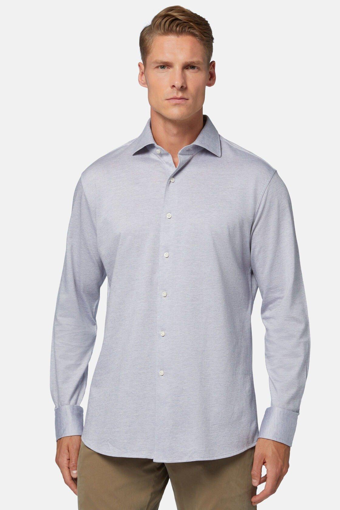 Cotton Jersey Polo Shirt Grey, Grey, large image number 0