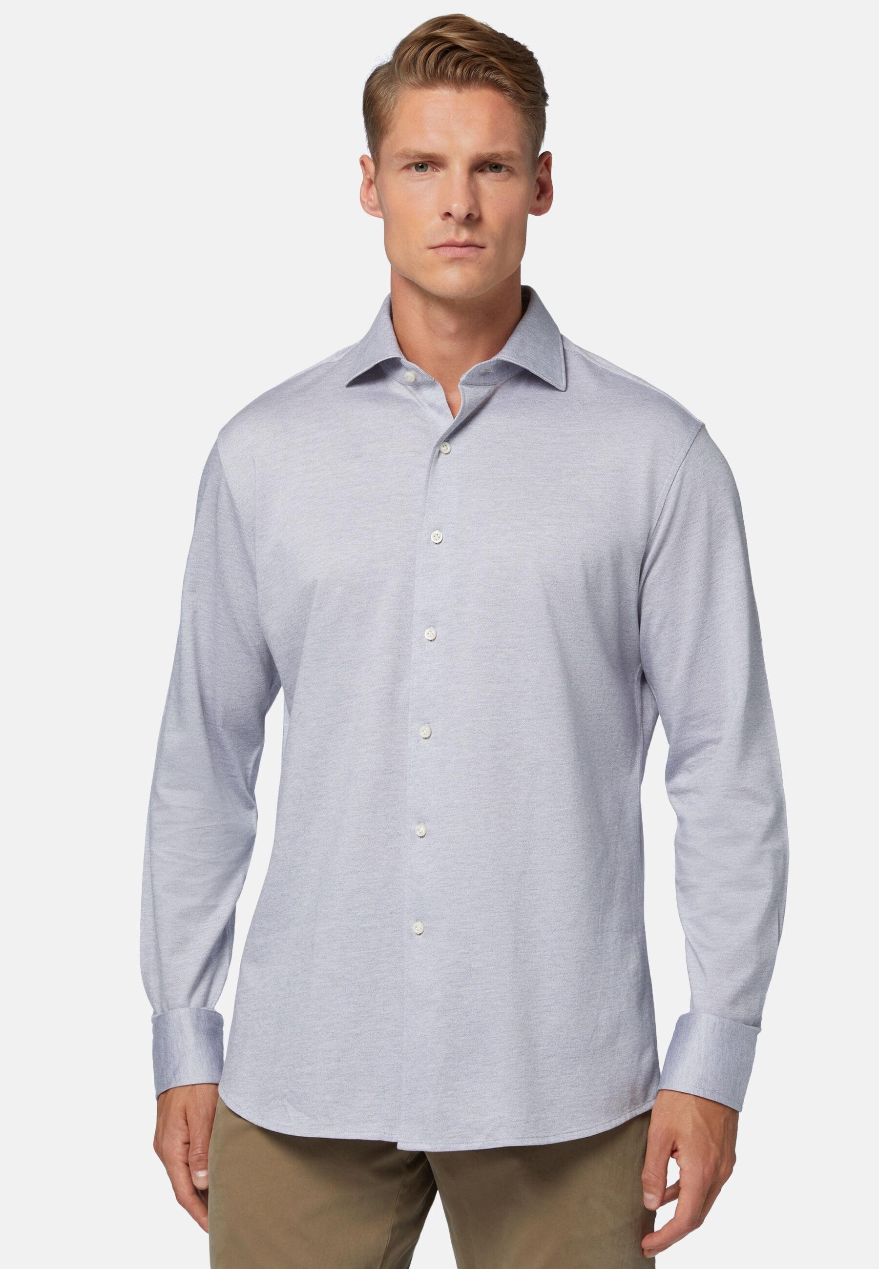 Cotton Jersey Polo Shirt Grey, Grey, large image number 2