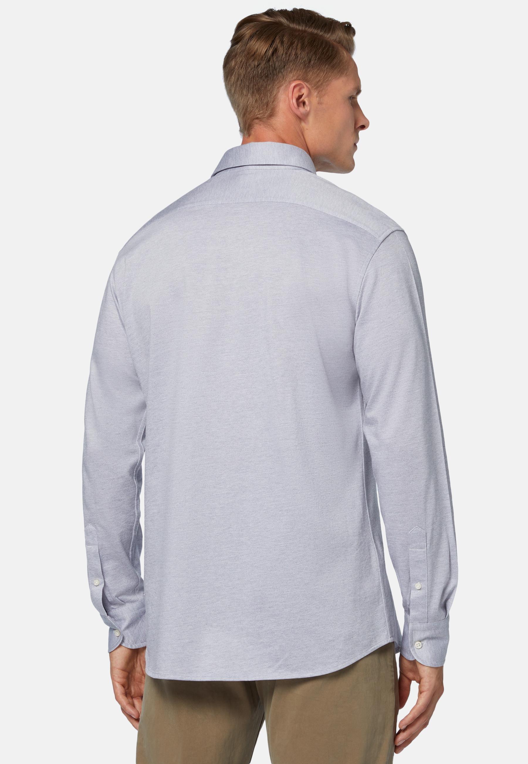 Cotton Jersey Polo Shirt Grey, Grey, large image number 3