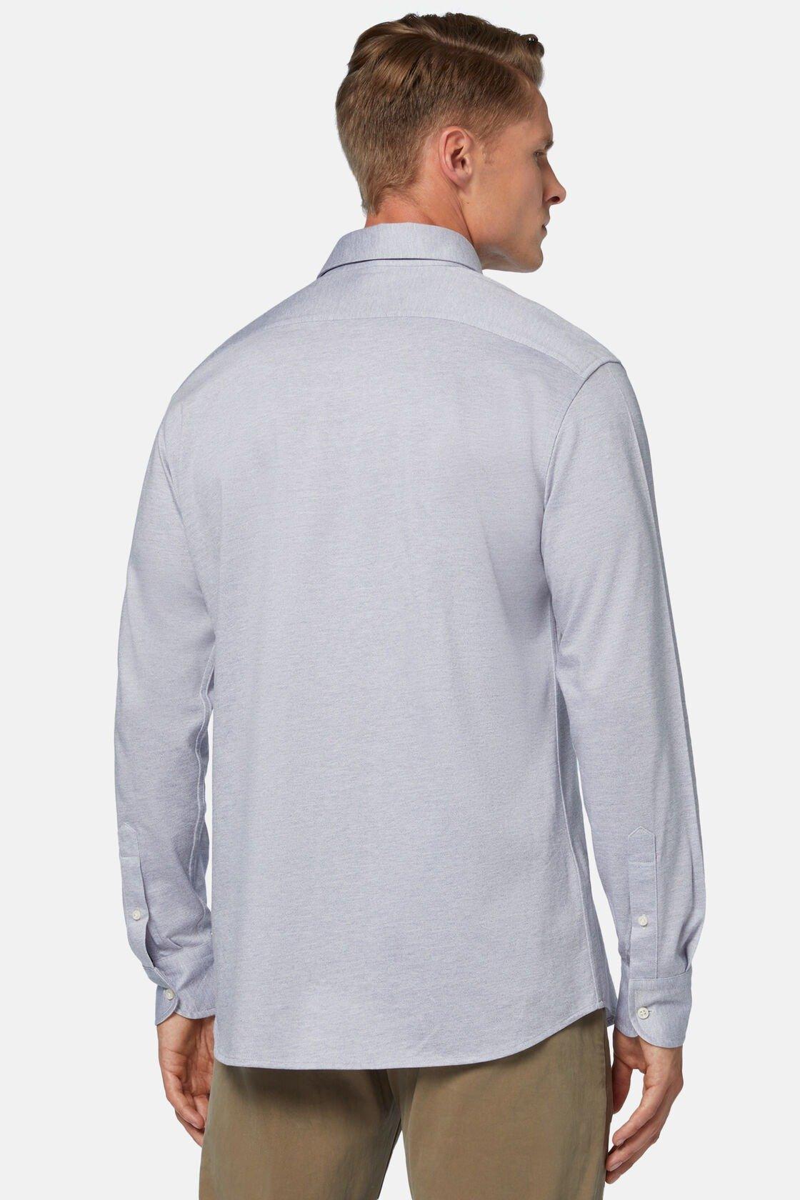 Cotton Jersey Polo Shirt Grey, Grey, large image number 4