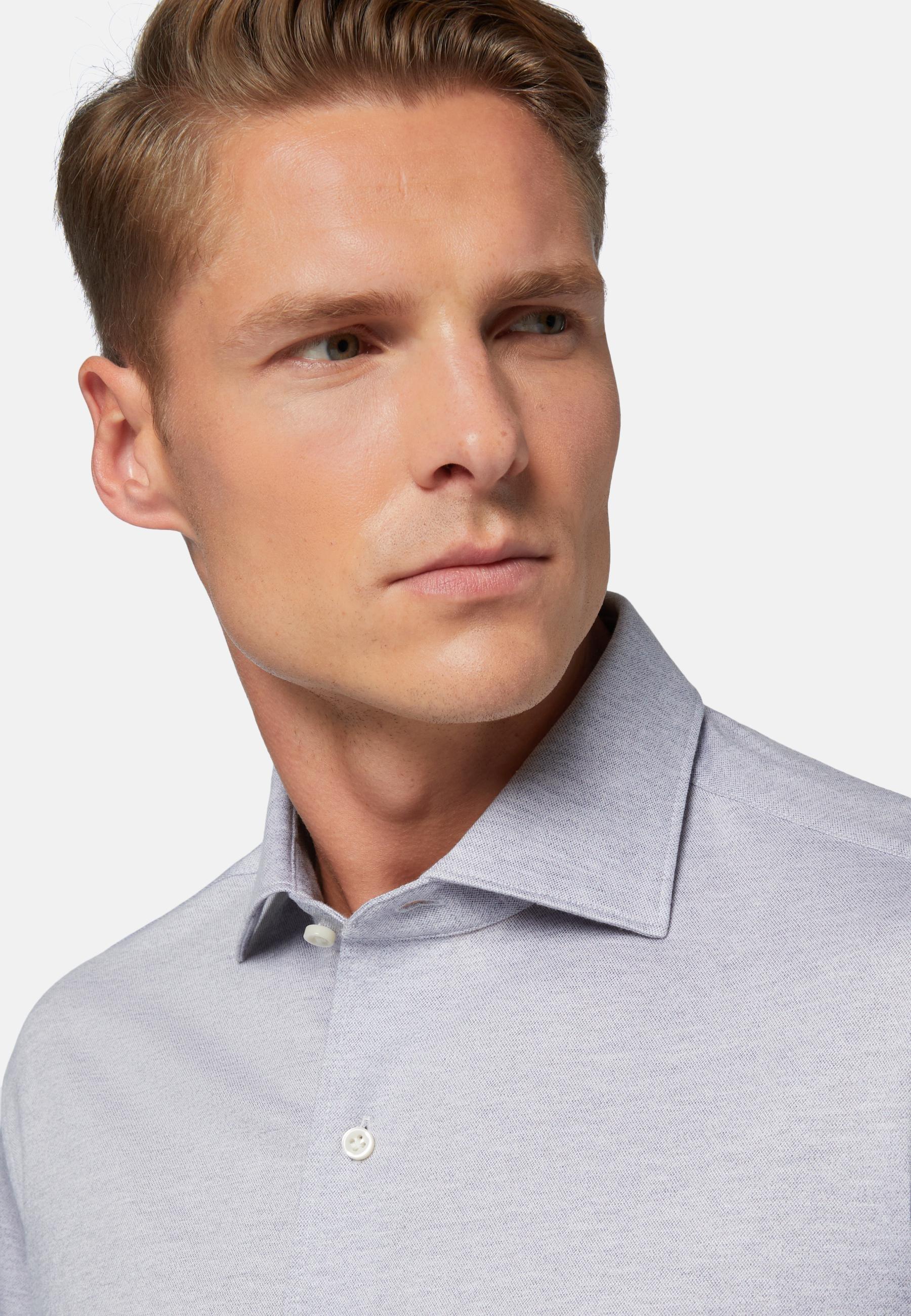 Cotton Jersey Polo Shirt Grey, Grey, large image number 7